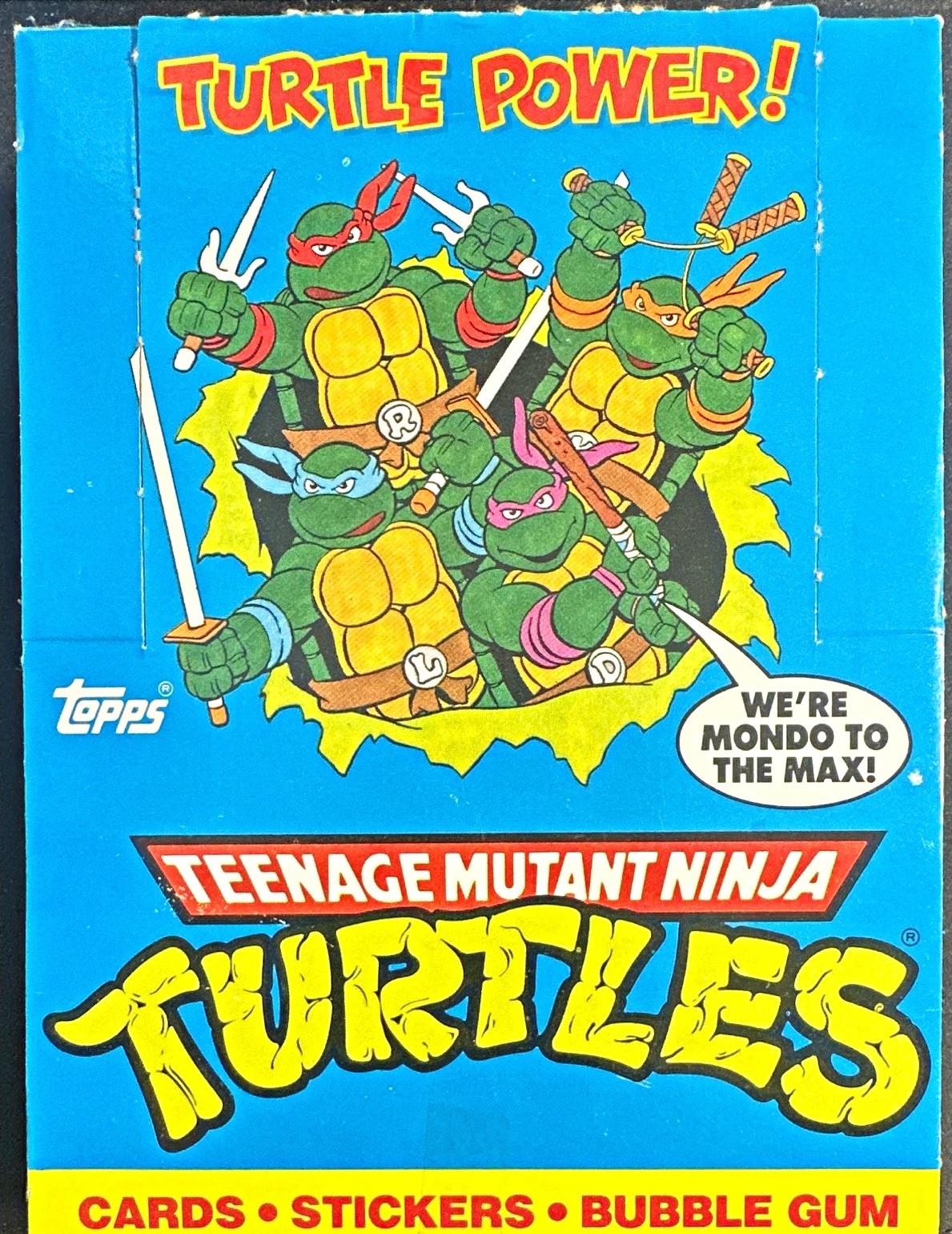 Topps 1989 Teenage Mutant Ninja Turtles 48-Pack Box w/ Stickers Bubble Gum Topps 1989 Teenage Mutant Ninja Turtles 48-Pack Box w/ Stickers Bubble Gum