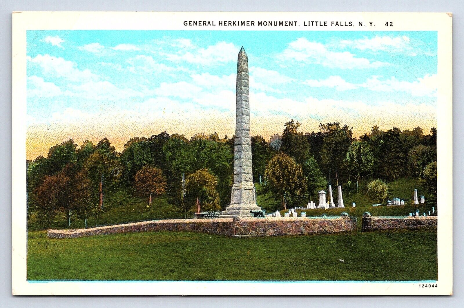 Postcard General Herkimer Monument Little Falls New York NY