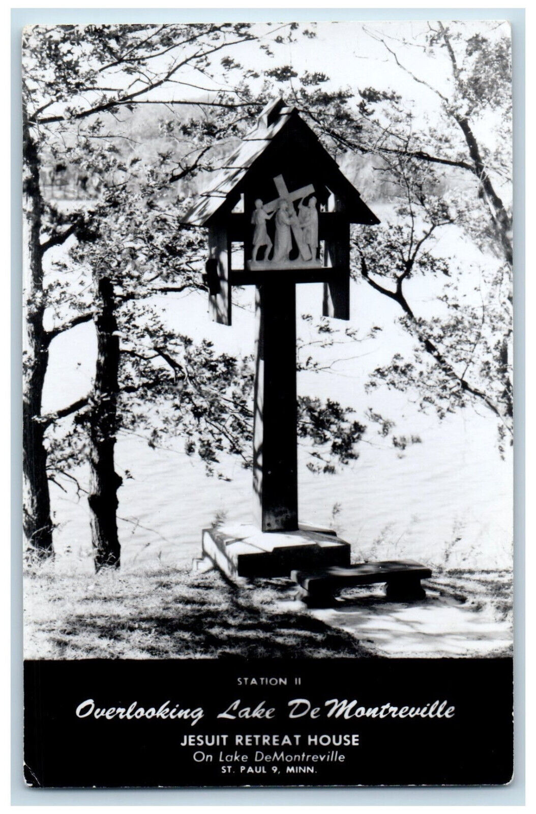 St. Paul Minnesota MN Postcard Overlooking Lake De Montreville c1950s RPPC Photo