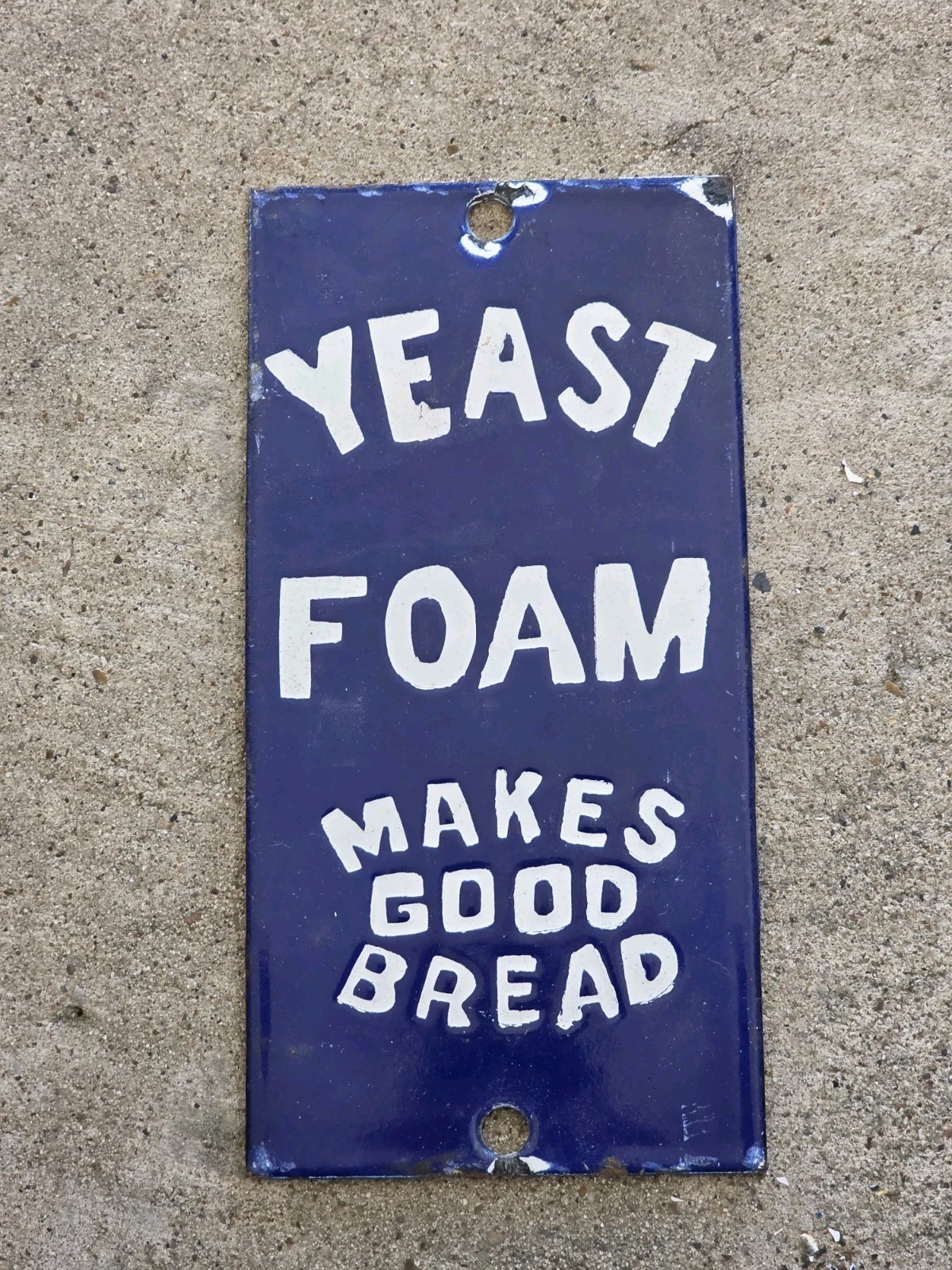 RARE VINTAGE YEAST FOAM BREAD DOOR PUSH PORCELAIN SIGN 8 RARE VINTAGE YEAST FOAM BREAD DOOR PUSH PORCELAIN SIGN 8