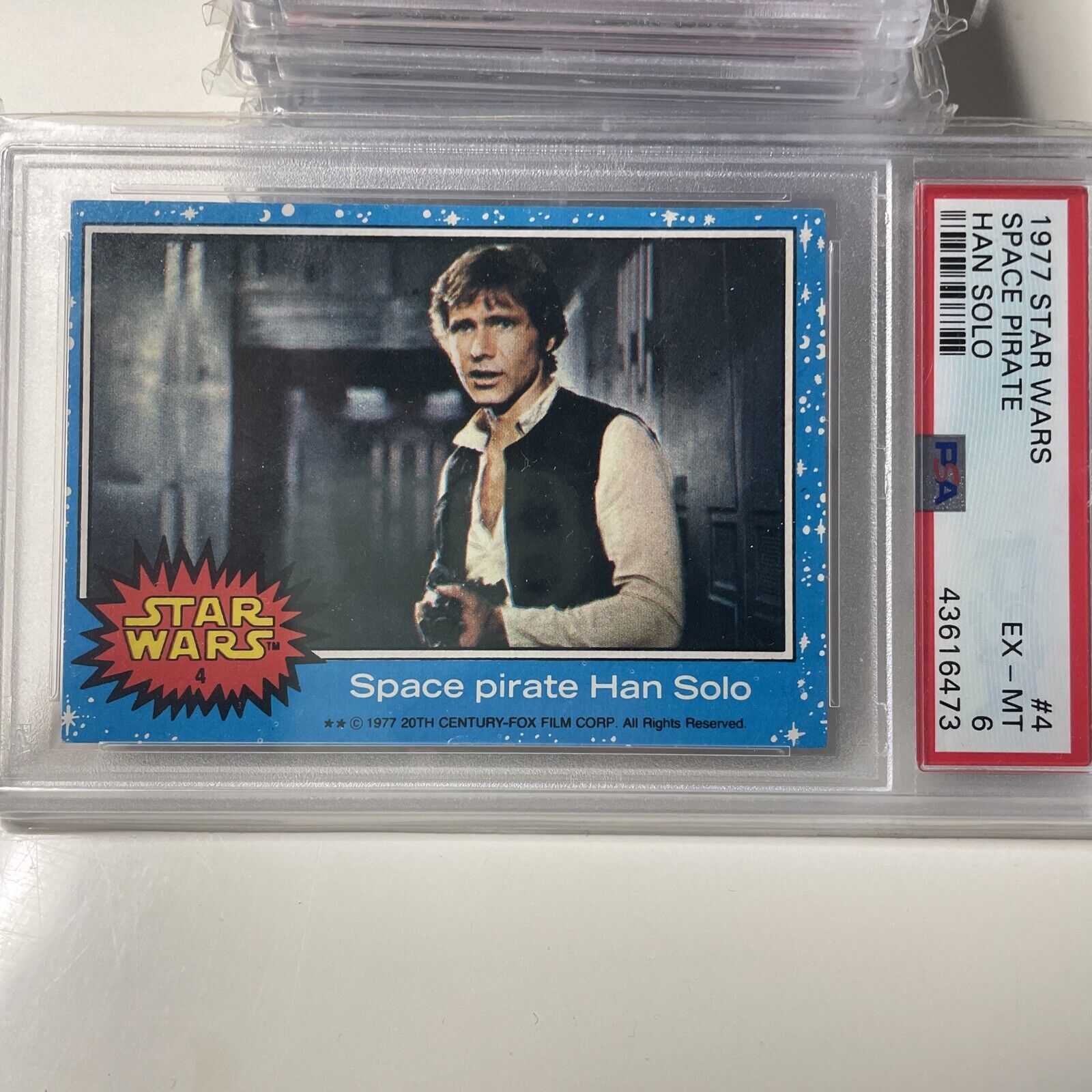 1977 Topps Star Wars PSA 6 Space Pirate Han Solo #4 Key Christmas Gift 🎁
