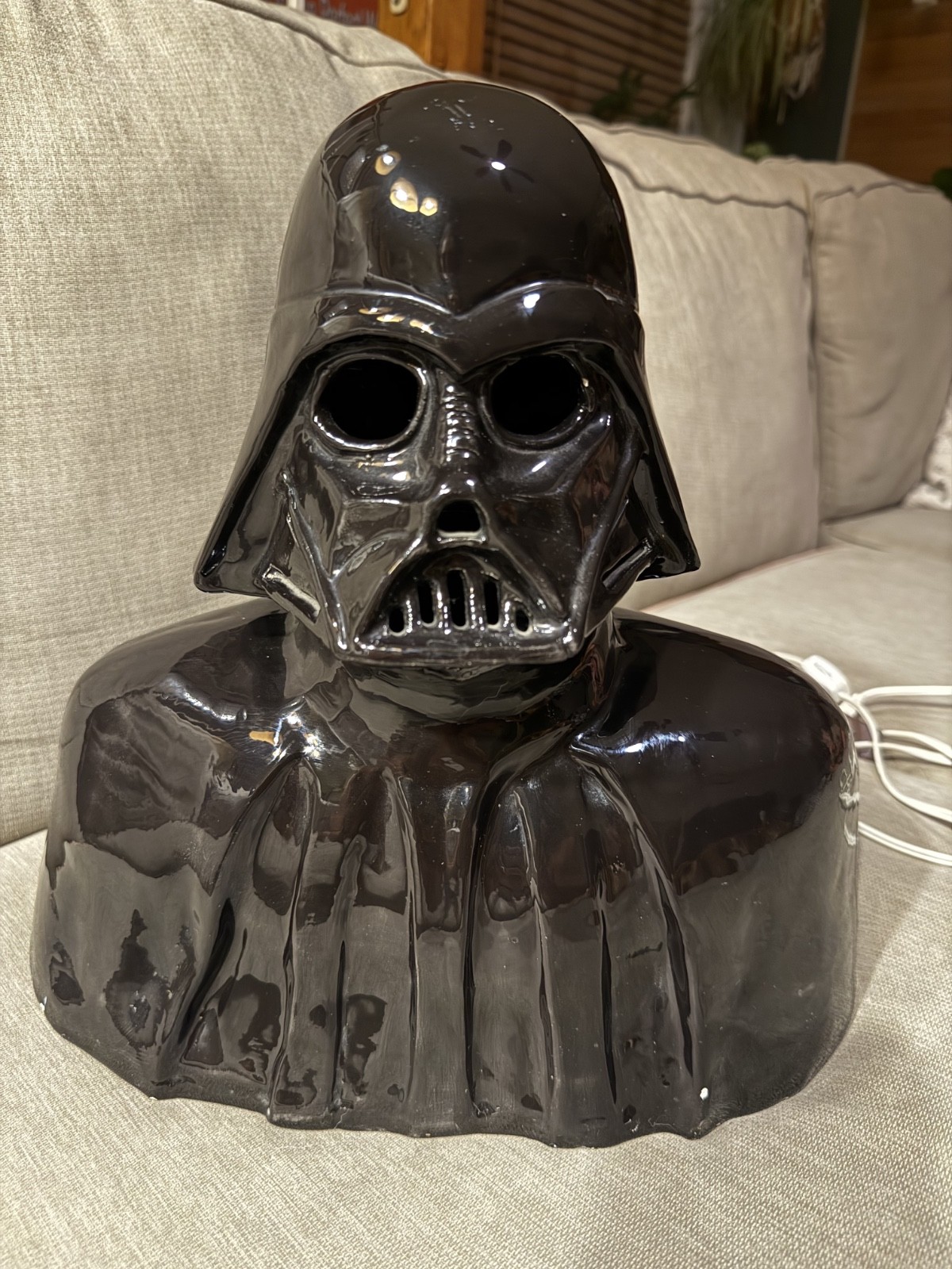 Vintage Ceramic Darth Vader Lamp - Star Wars Light 70's/ 80s . RARE