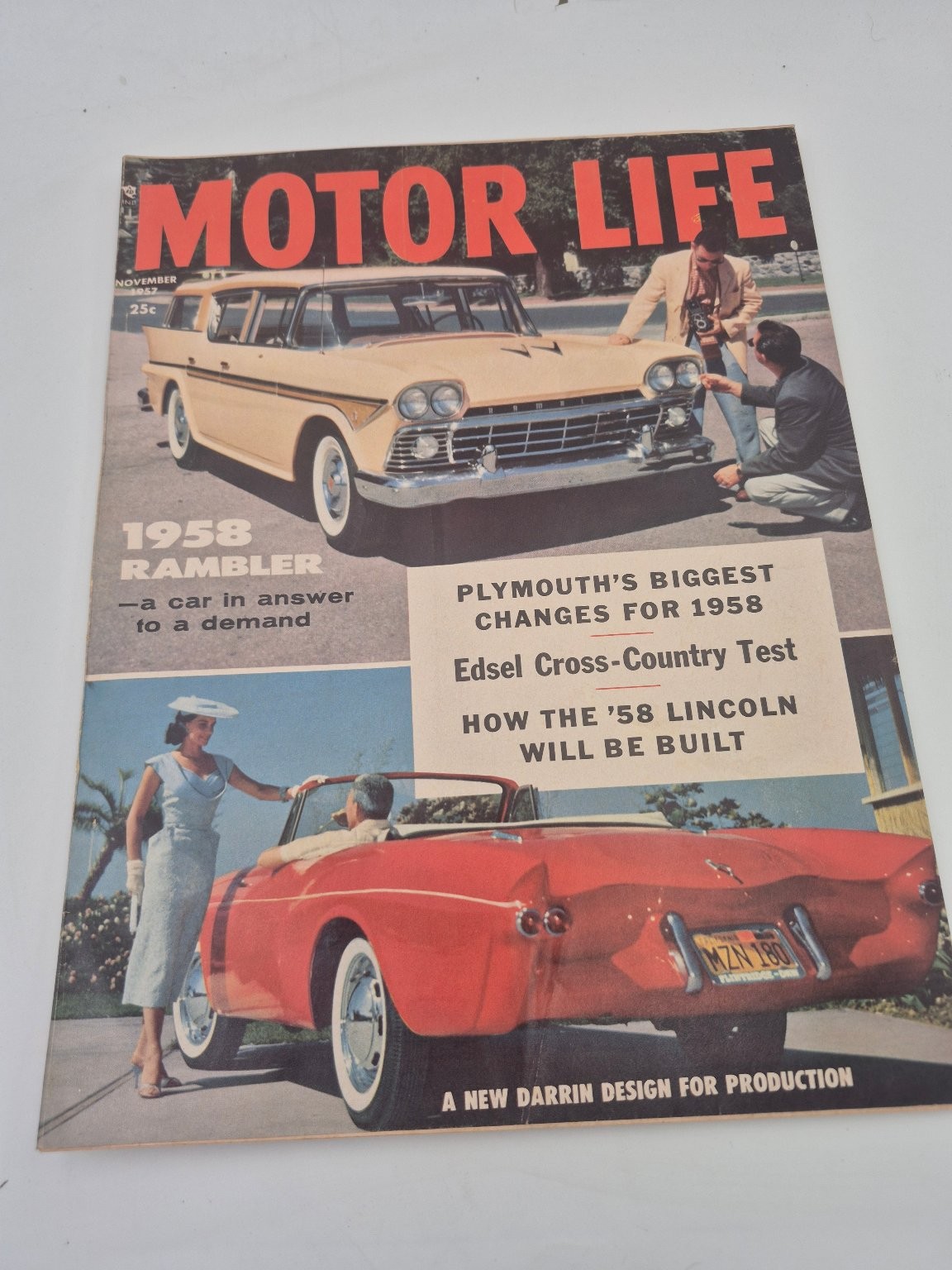 Vintage Motor Life Magazine November 1957 1958 Rambler Edsel Automobilia