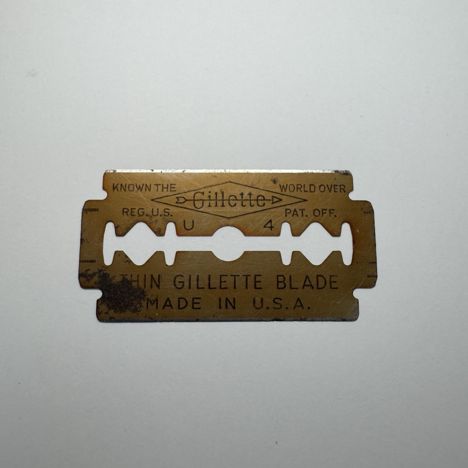 Vintage Thin Gillette Antique Blade Of Shaving - Razor Blade USA