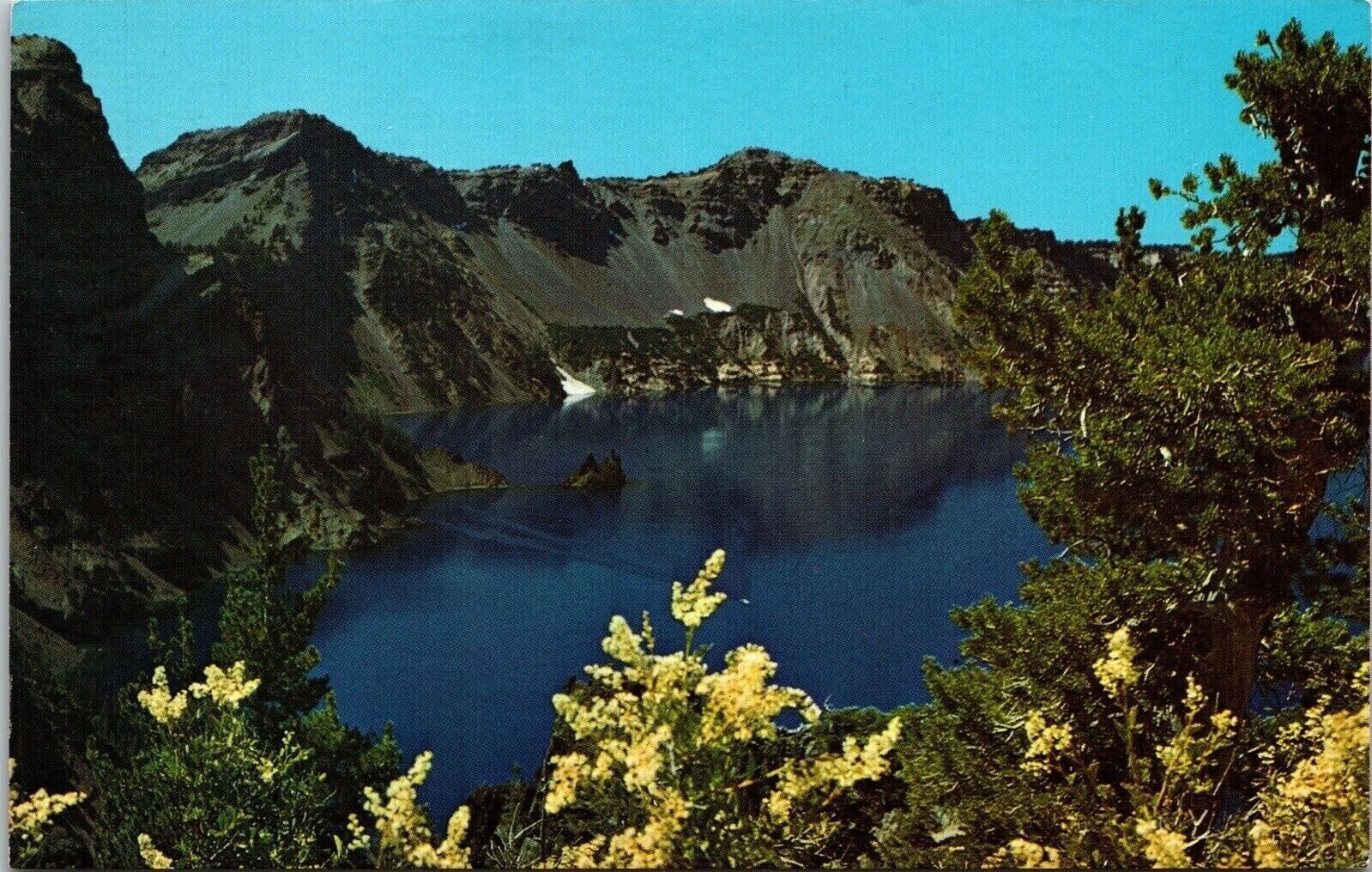 Crater Lake Oregon Phantom Ship Canyon Publishing OR Postcard UNP Vintage