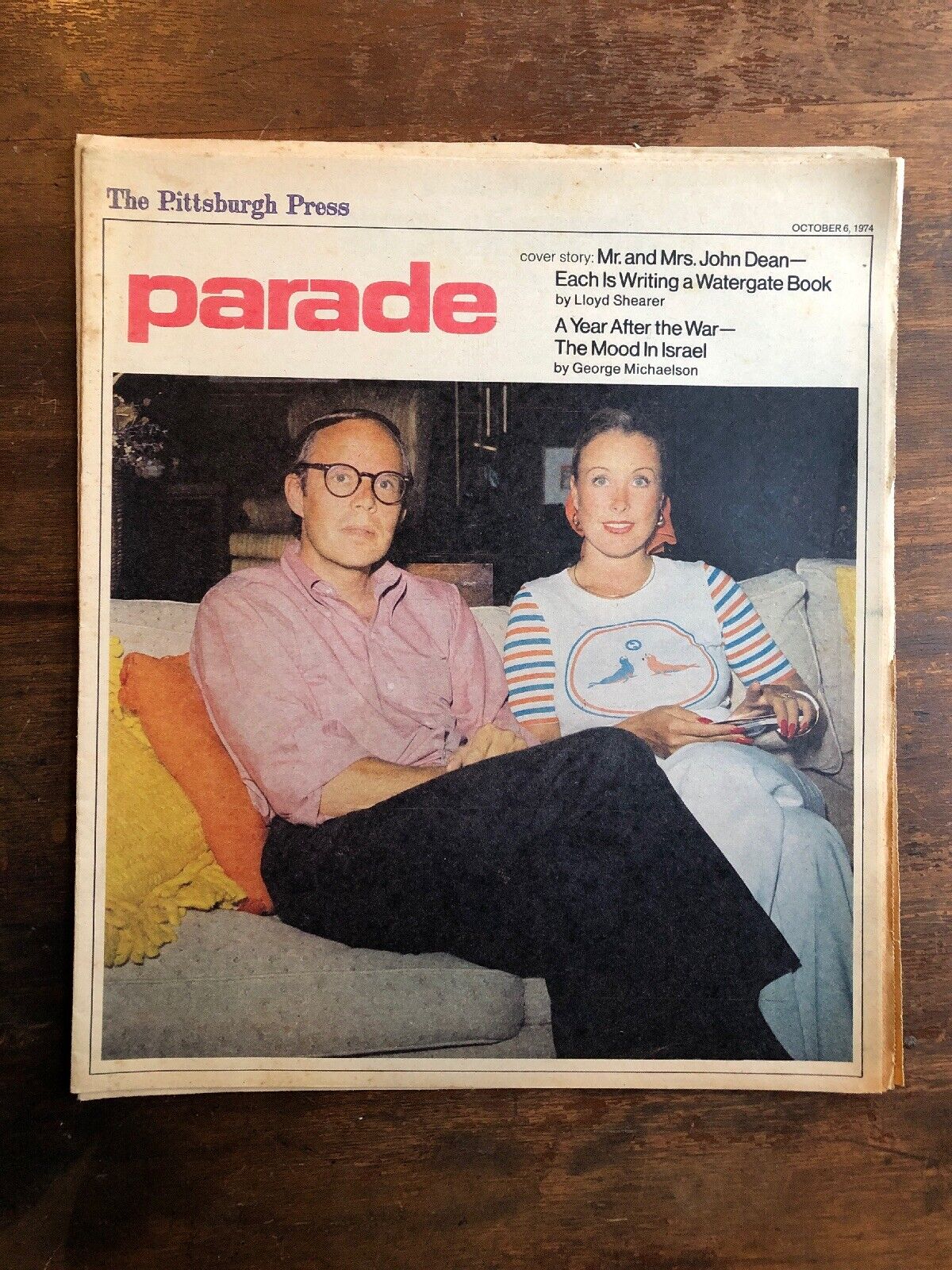 1974 October 6 PARADE Newspaper Insert (Pittsburgh Area) John Dean (MH154)
