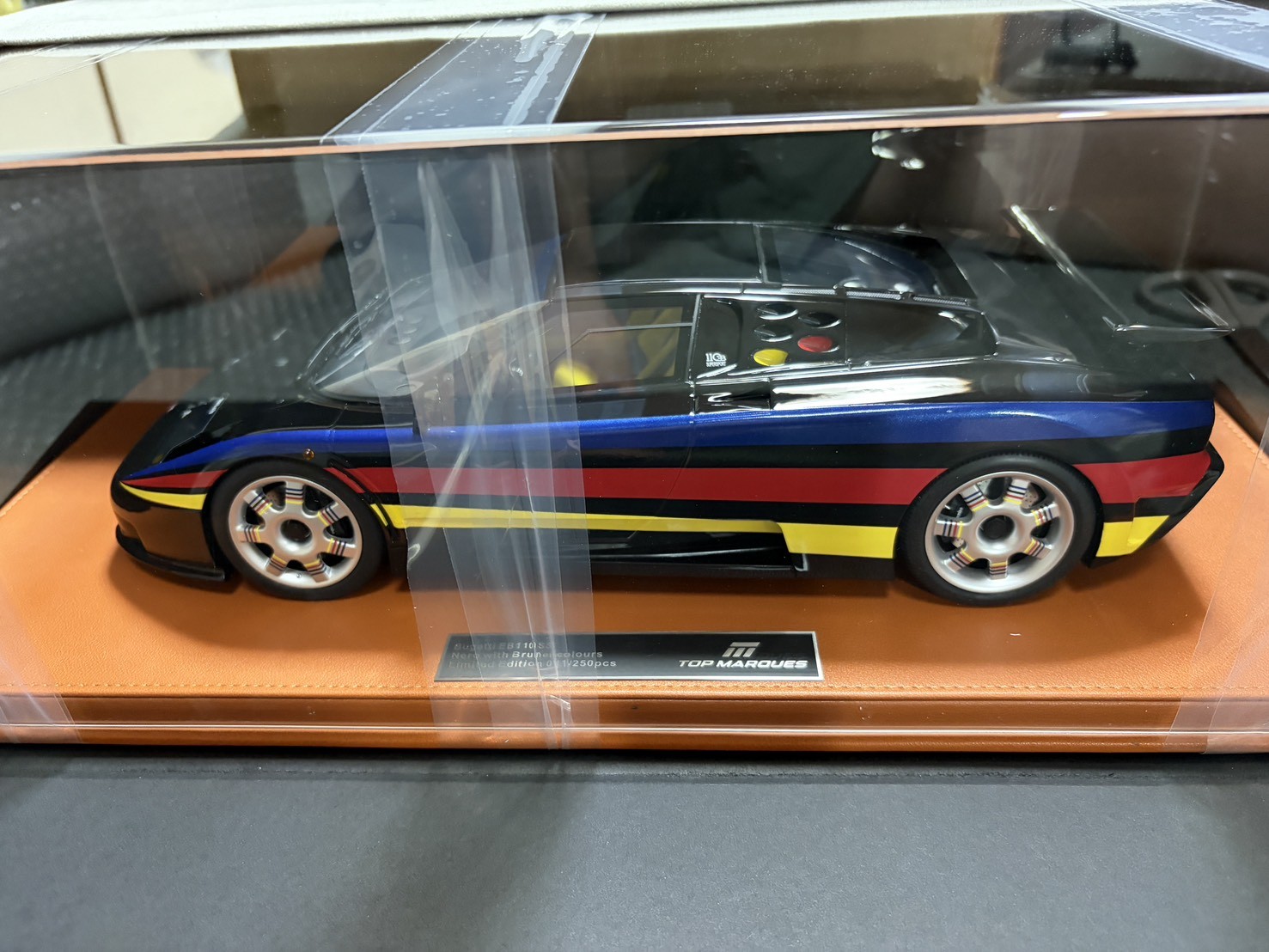 1/12 Bugatti EB110 SS Black Brunei Livery Diecast TOP12 42D Japan