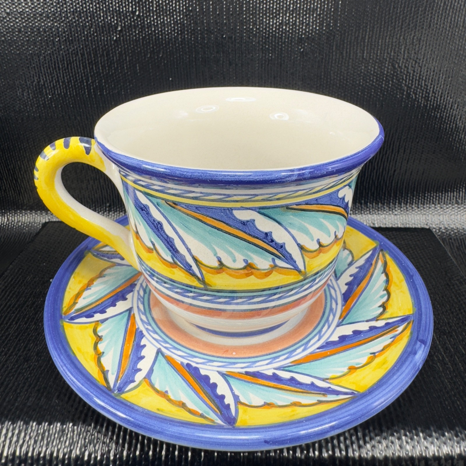 Starbucks Sberna Deruta Italy Hand Painted Pottery Teacup And Saucer Set Italy Starbucks Sberna Deruta Italy Hand Painted Pottery Teacup And Saucer Set Italy