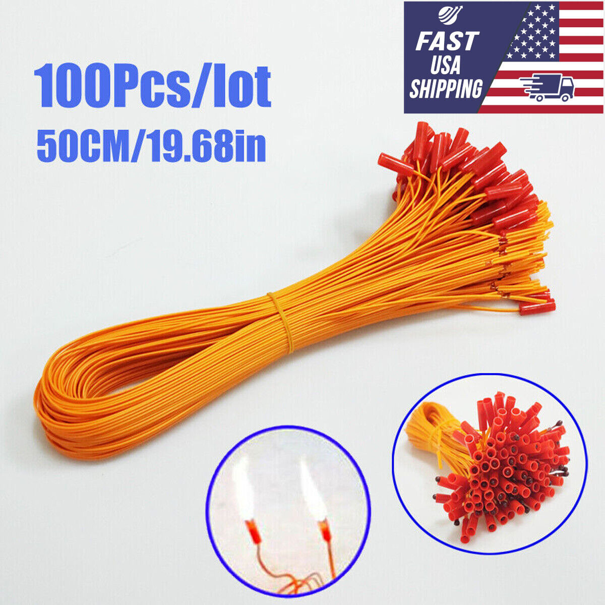 100Pcs 19.68In Electric Connect Wire Bundle Tool Remote Stage Fireworks System