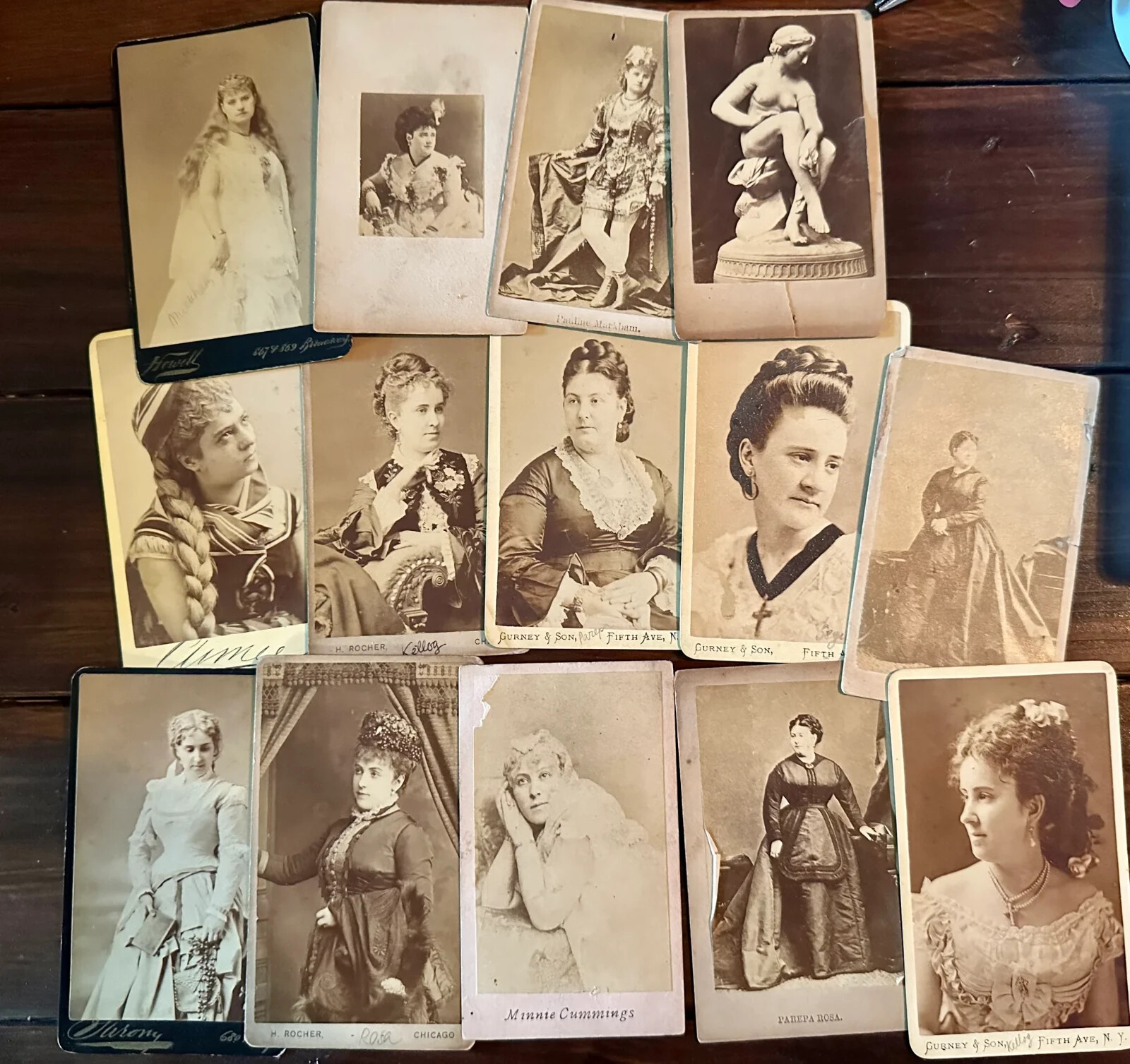 Lot of 14 CDV Photo Mostly Actresses & Opera Singers Victorian Era Antiques