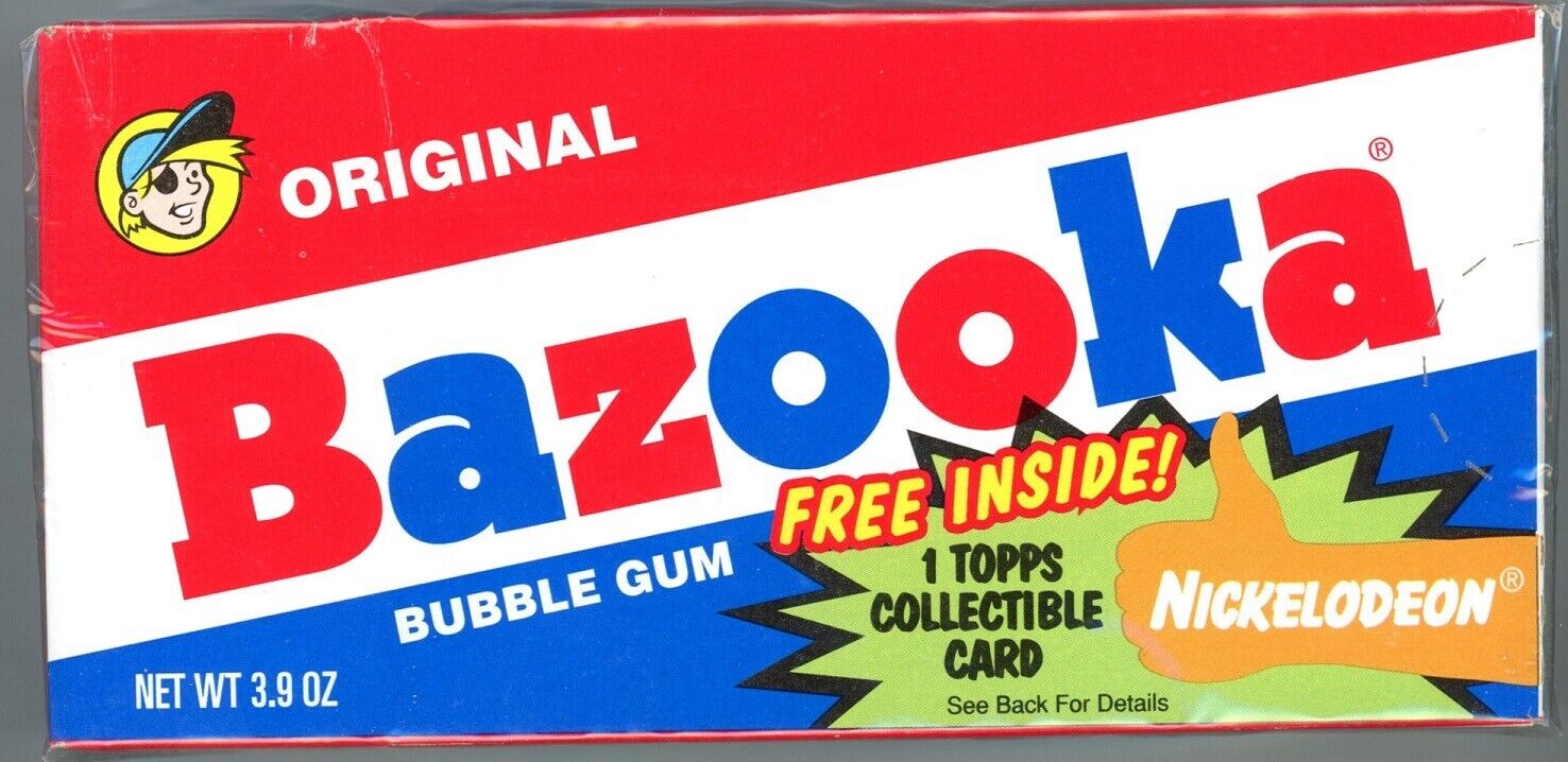 1993 Nickelodeon Bazooka Bubble Gum Sealed Box