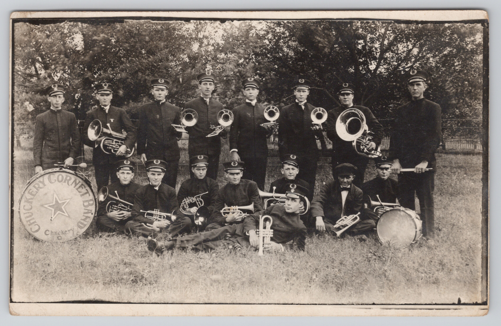 RPPC Chuckery Ohio Cornet Band c1905 Real Photo Postcard