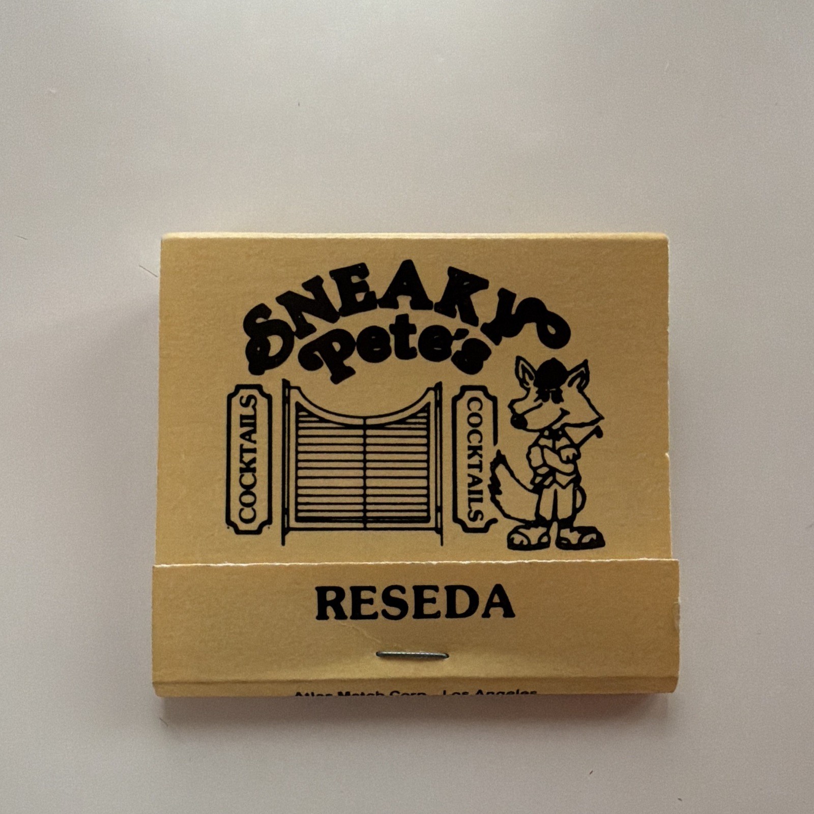 Vintage Matchbook - Sneaky Pete\'s Cocktails Reseda California 91335