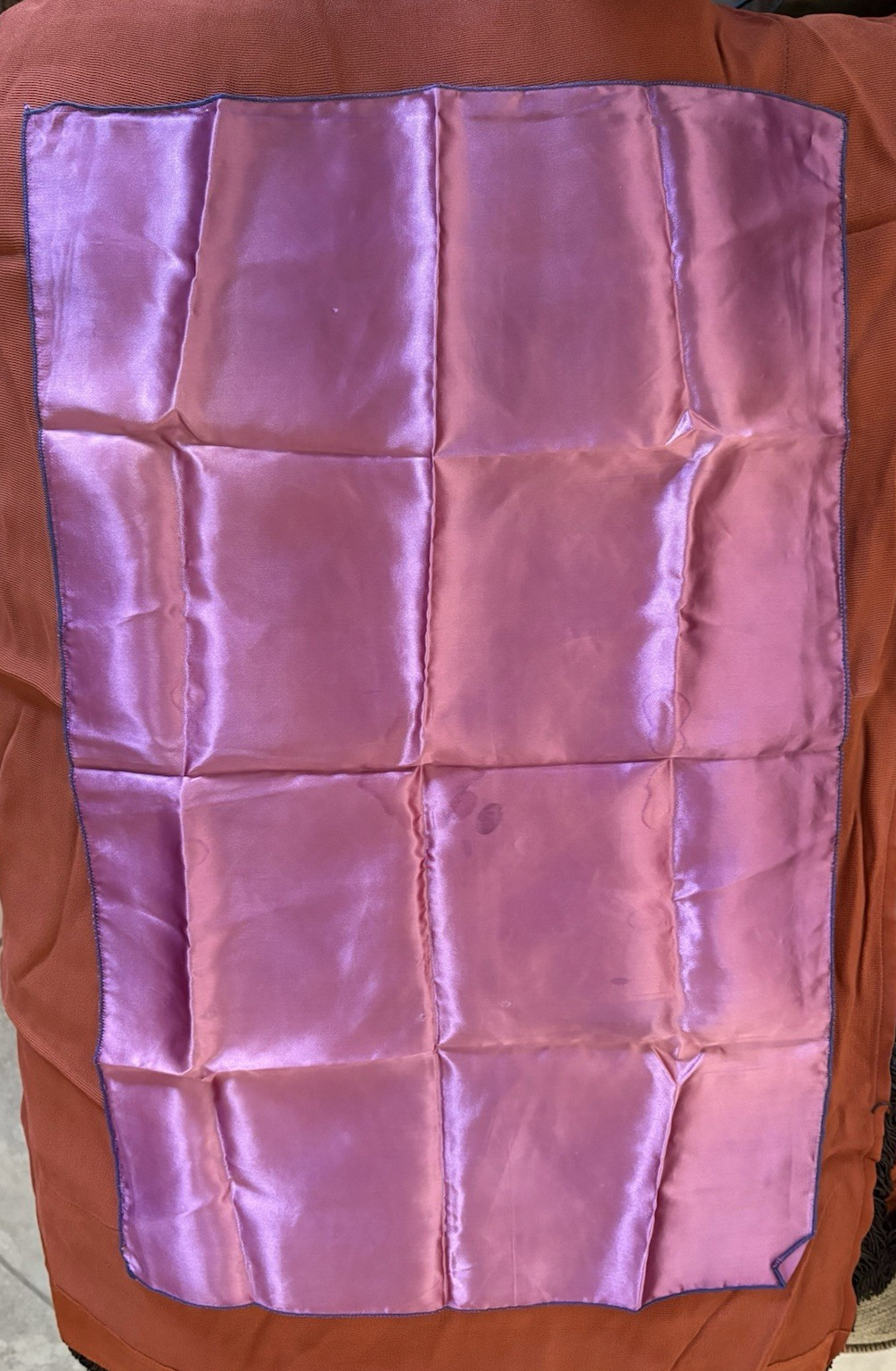Antique Violet Magician Silk Los Angeles CA w/bound edge 17x26 inches