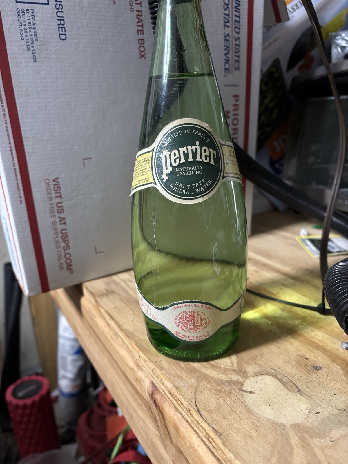 ⭐️Factory Sealed Vintage 1970’s-1980’s Water Bottle France Perrier 23 Fl. Oz