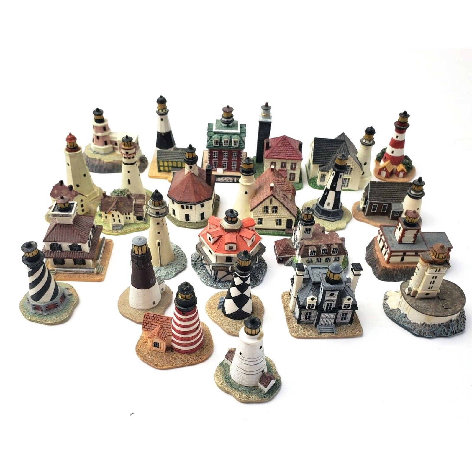Lot of 24 Lenox Miniature Lighthouses Thimble Collection