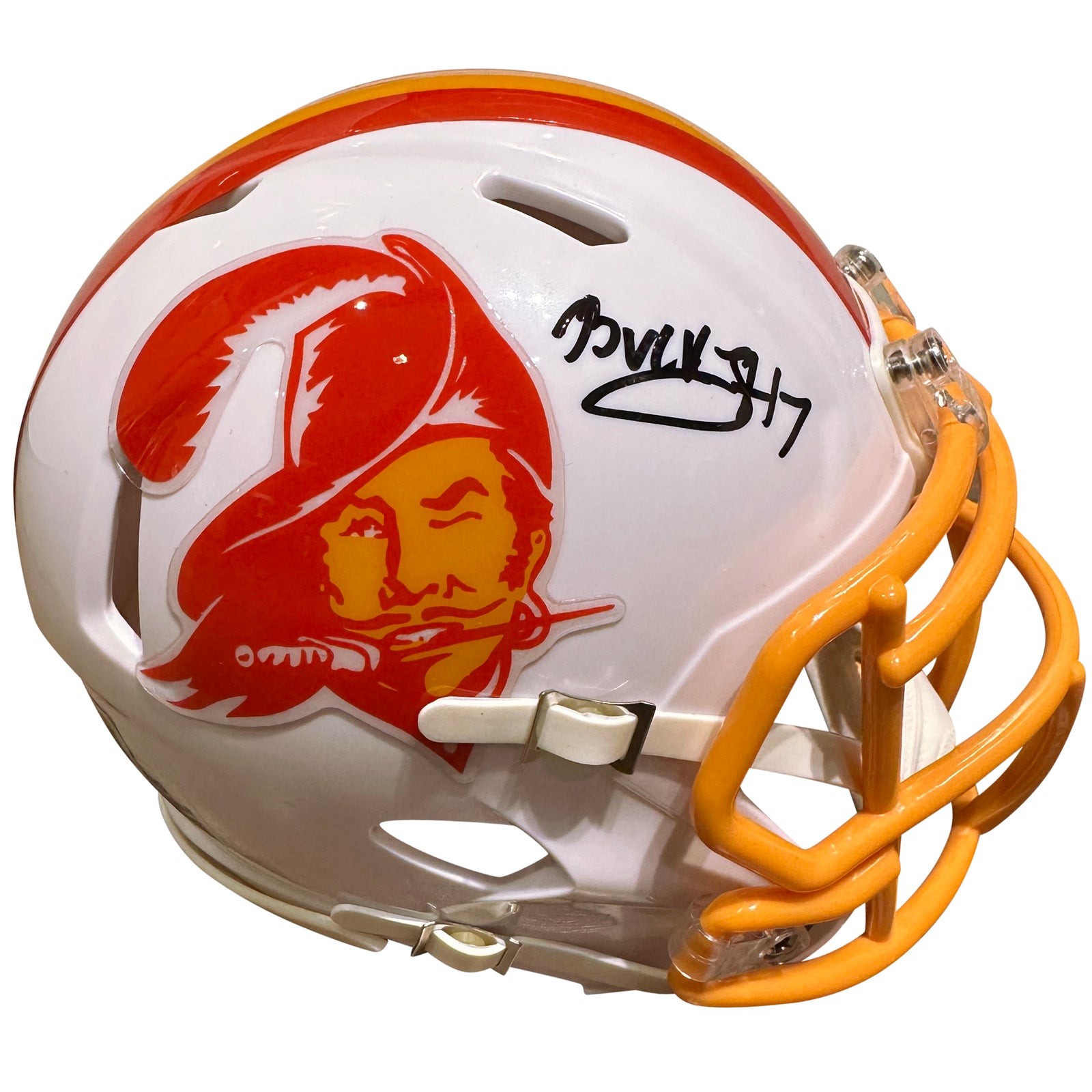 Bucky Irving Autographed Tampa Bay Buccaneers (Throwback) Mini Helmet - JSA Bucky Irving Autographed Tampa Bay Buccaneers (Throwback) Mini Helmet - JSA