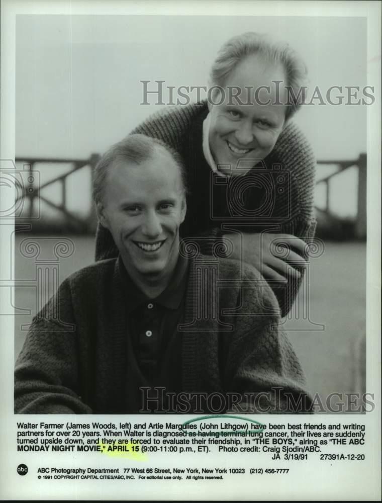 1991 Press Photo James Woods and John Lithgow in \