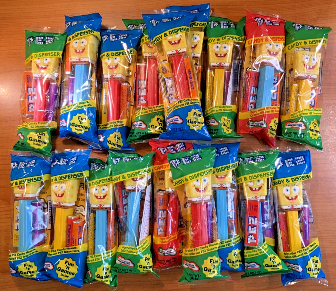 18x SpongeBob SquarePants PEZ Dispensers Sealed SpongeBob Collection Lot FREE SH