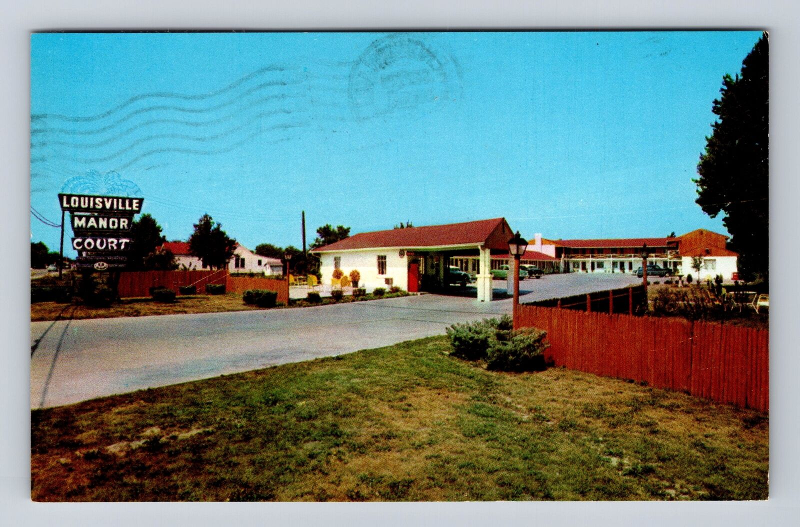 Louisville KY-Kentucky Louisville Manor Motor Court Advertising Vintage Postcard
