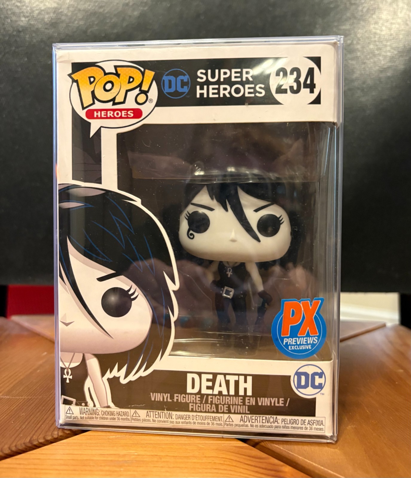Death of the Endless Pop Vinyl 234 NIB Vaulted PX w/protective case Death of the Endless Pop Vinyl 234 NIB Vaulted PX w/protective case