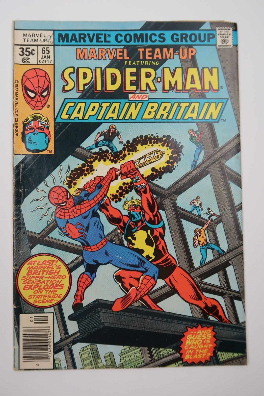 Marvel Team-Up #65 1st US Appearance Captain Britain & Cameo Arcade G+/VG