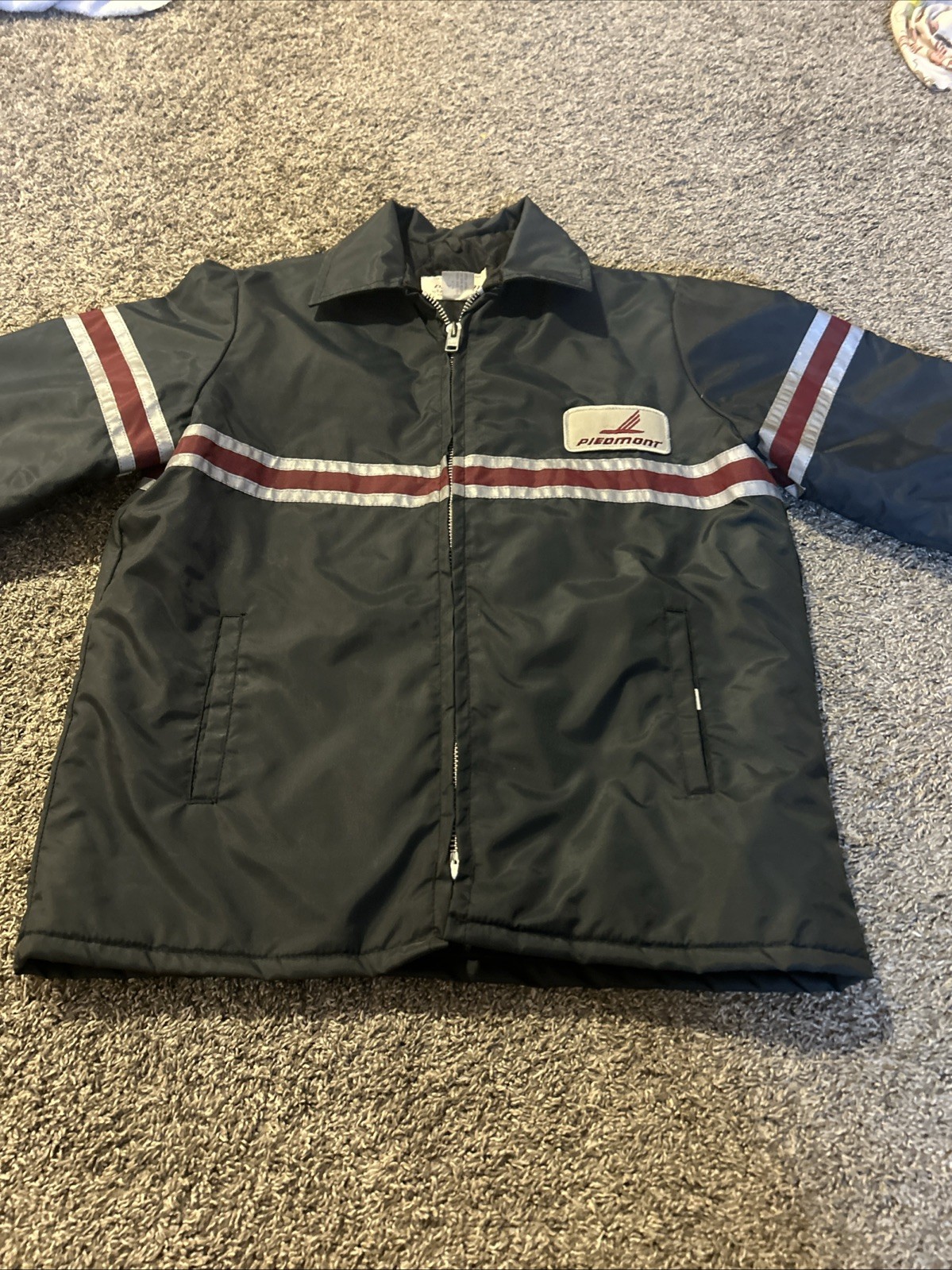 Vintage Piedmont Airlines Employee Jacket Reflective Ramp Work Coat Size Medium Vintage Piedmont Airlines Employee Jacket Reflective Ramp Work Coat Size Medium