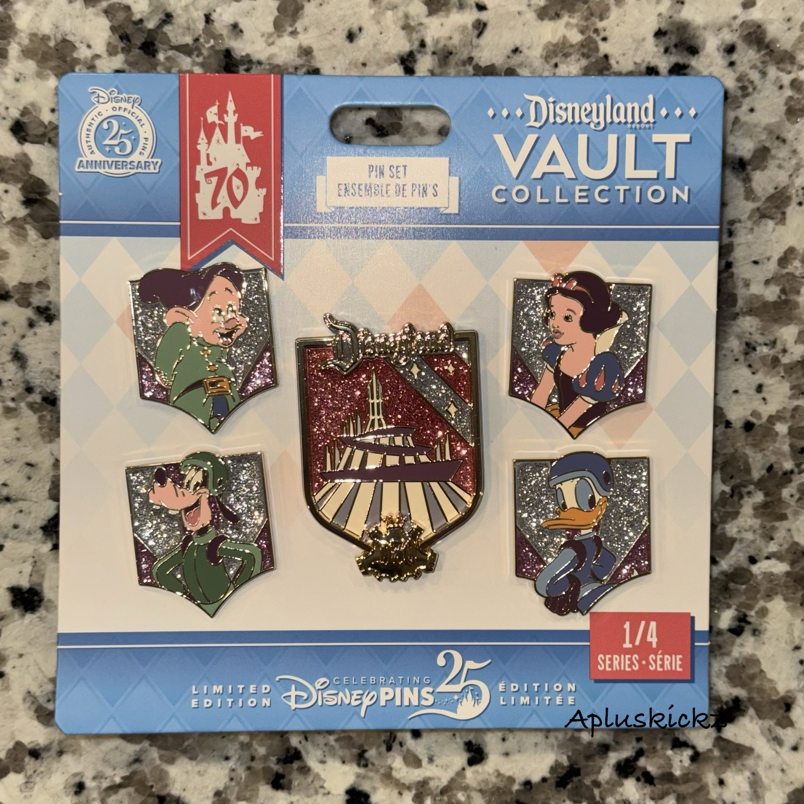 Disneyland 70th Vault Collection LE5000 5 Pin Set Series 1/4 Brand New