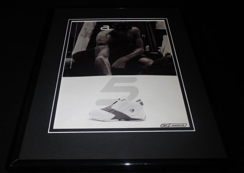 2001 Reebok Allen Iverson Framed 11x14 ORIGINAL Advertisement 76ers B