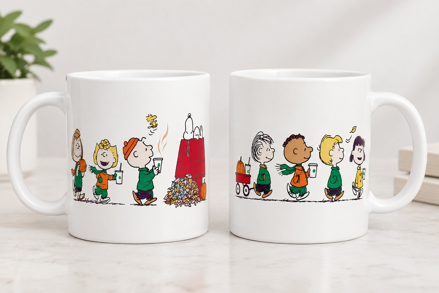 Autumn Mug Inspired by Starbucks Peanuts  Coffee Cup