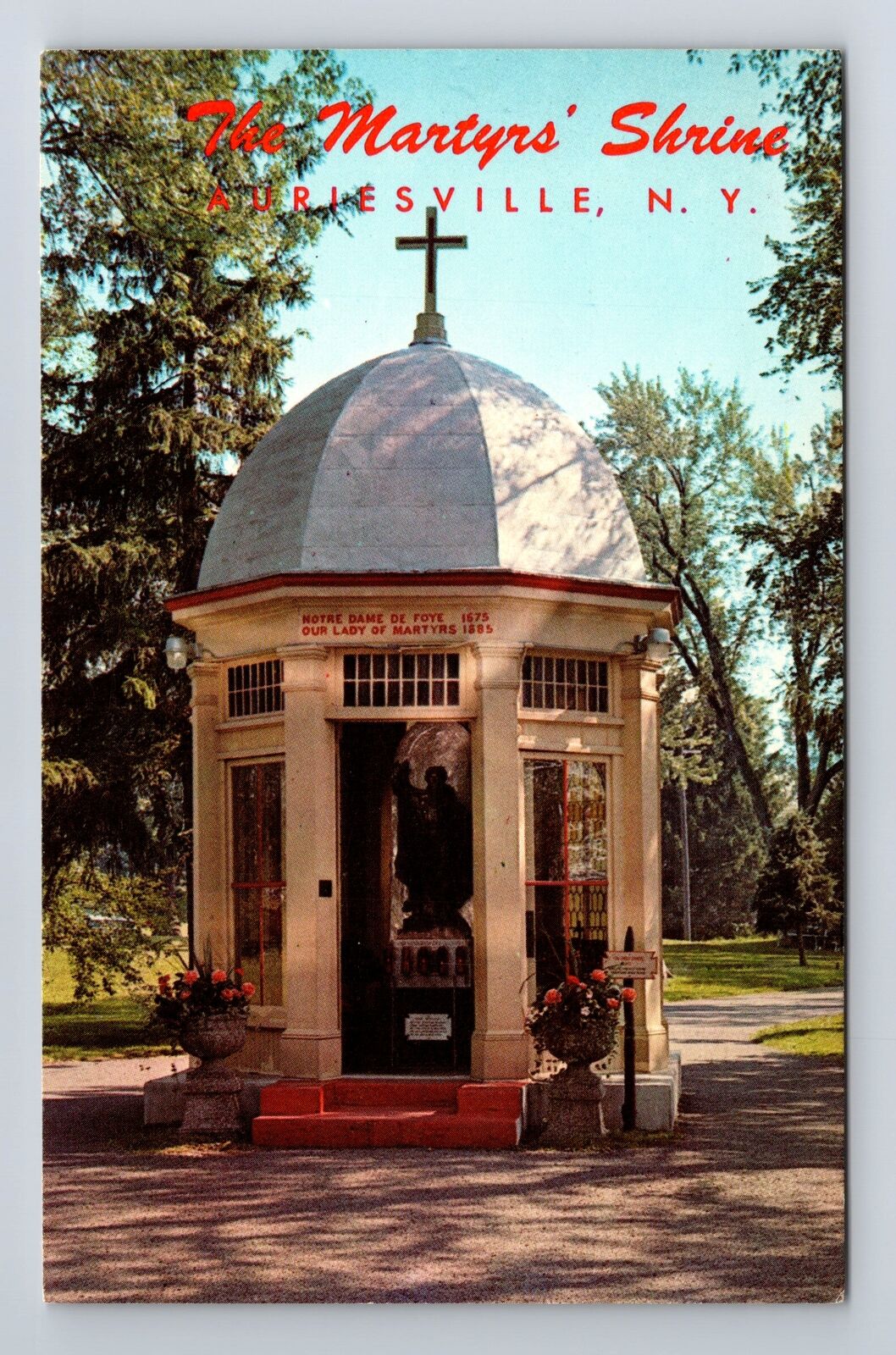 Auriesville NY-New York, The First Chapel, National Shrine, Vintage Postcard