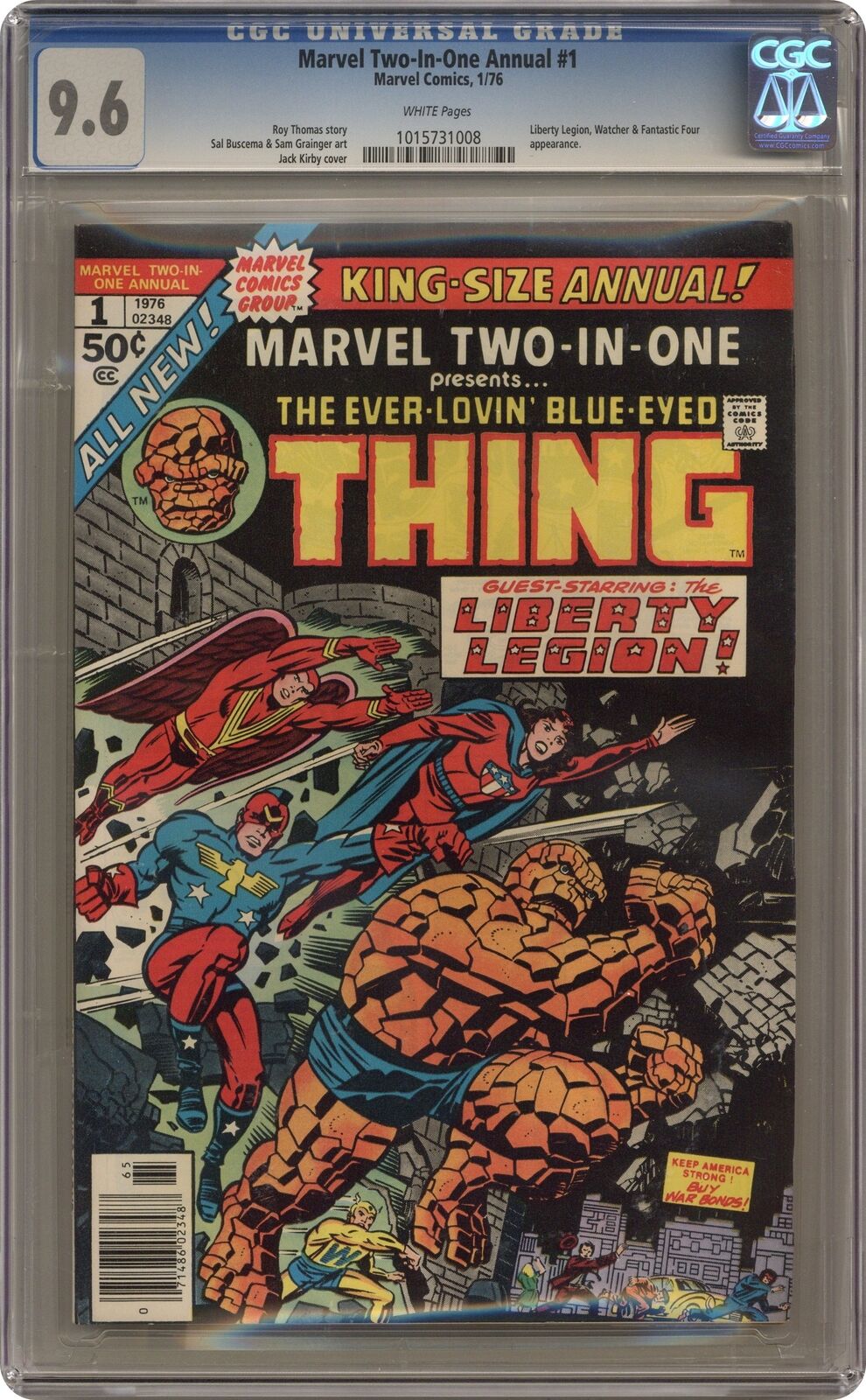 Marvel Two-in-One Annual #1 CGC 9.6 1976 1015731008