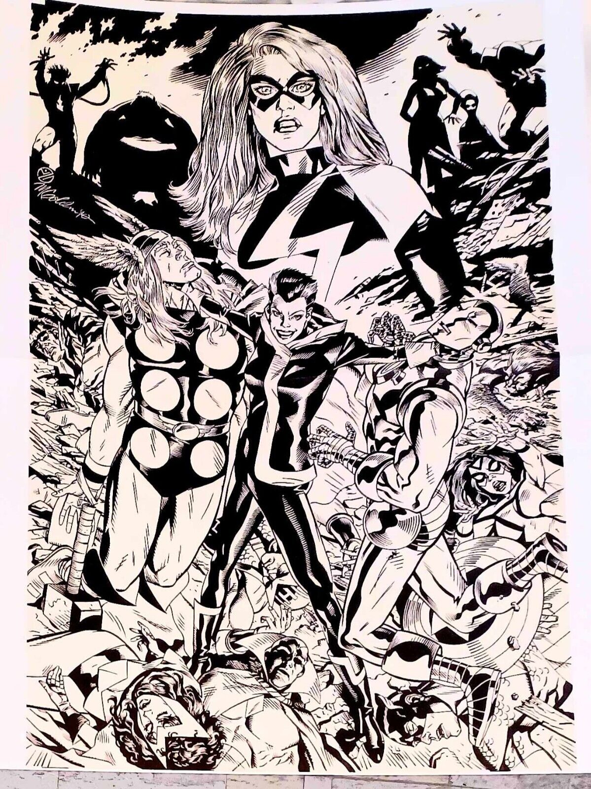 Avengers Annual #10 by Michael Golden Large 17x23 Art Poster Print Marvel Comics