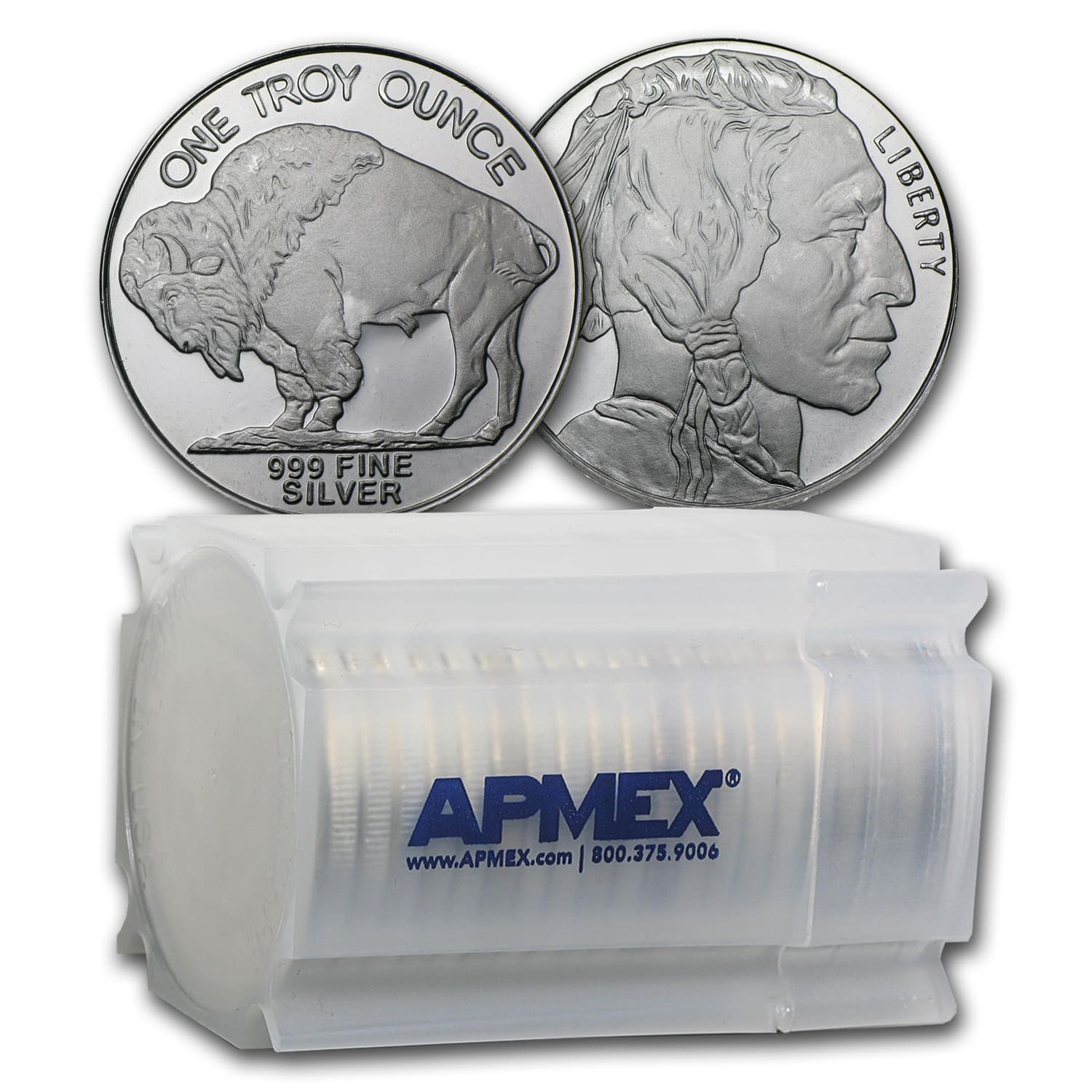 1 oz Silver Round Buffalo (Tube of 10) .999 Fine Silver 1 oz Silver Round Buffalo (Tube of 10) .999 Fine Silver