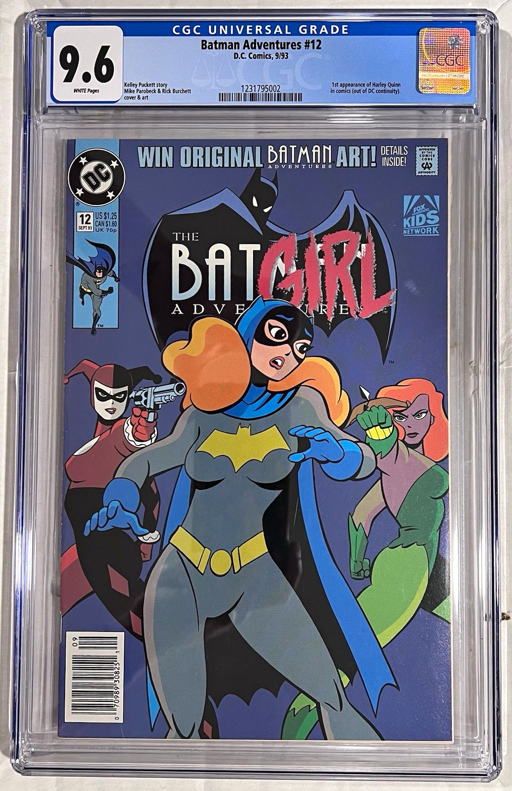 DC Batman Adventures #12 (1993) CGC 9.6 NEWSSTAND 1st Appearance Harley Quinn