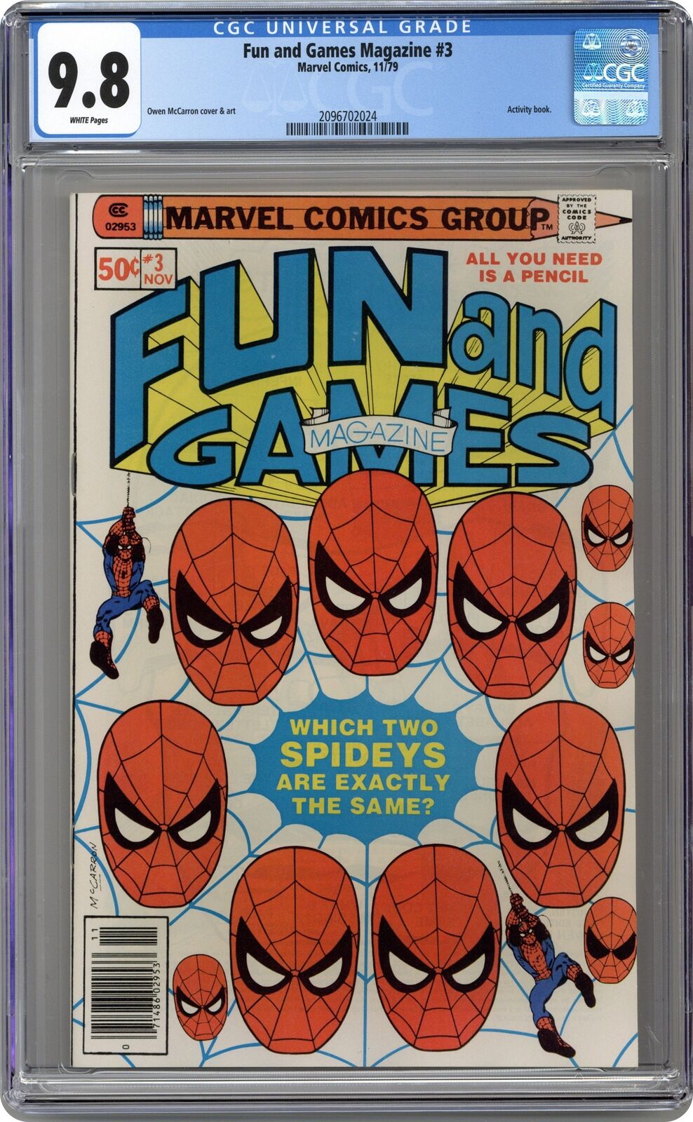 Marvel Fun and Games #3 CGC 9.8 1979 2096702024