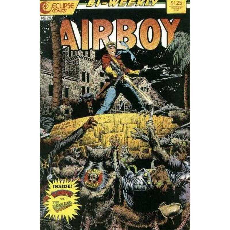 Airboy #28  - 1986 series Eclipse comics VF+ Full description below [y`