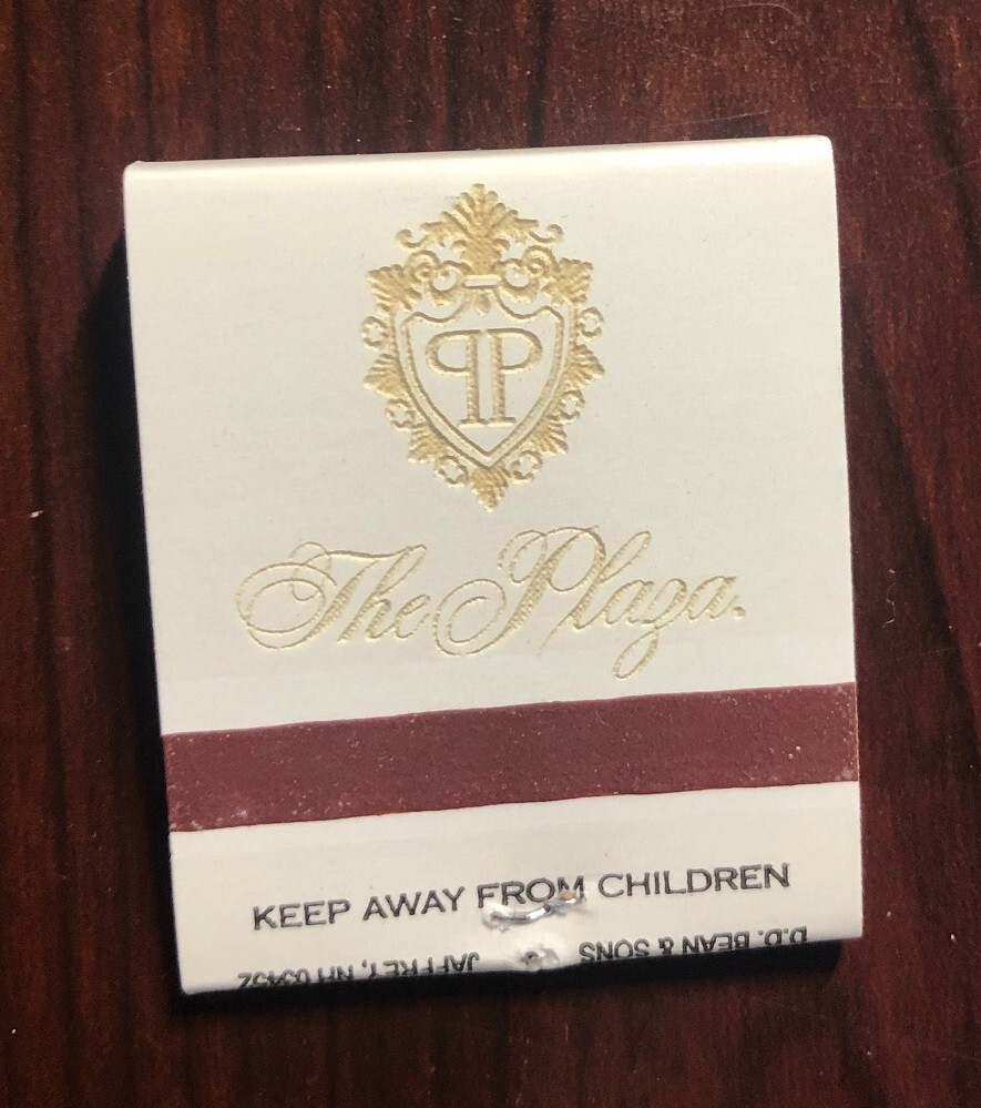 The Plaza Hotel New York Matchbook