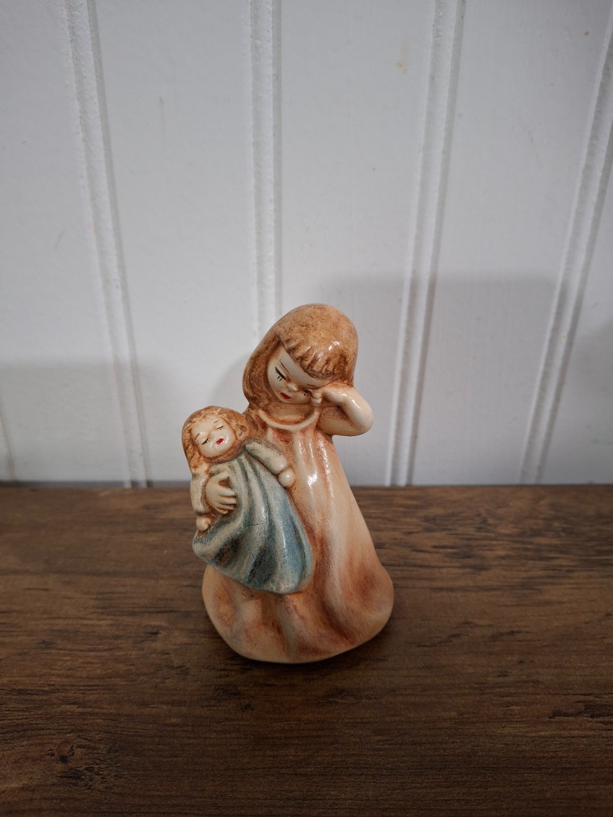 Vintage Ceramic Sleepy Little Girl Figurine Baby Doll Nursery Decor Figure Vintage Ceramic Sleepy Little Girl Figurine Baby Doll Nursery Decor Figure