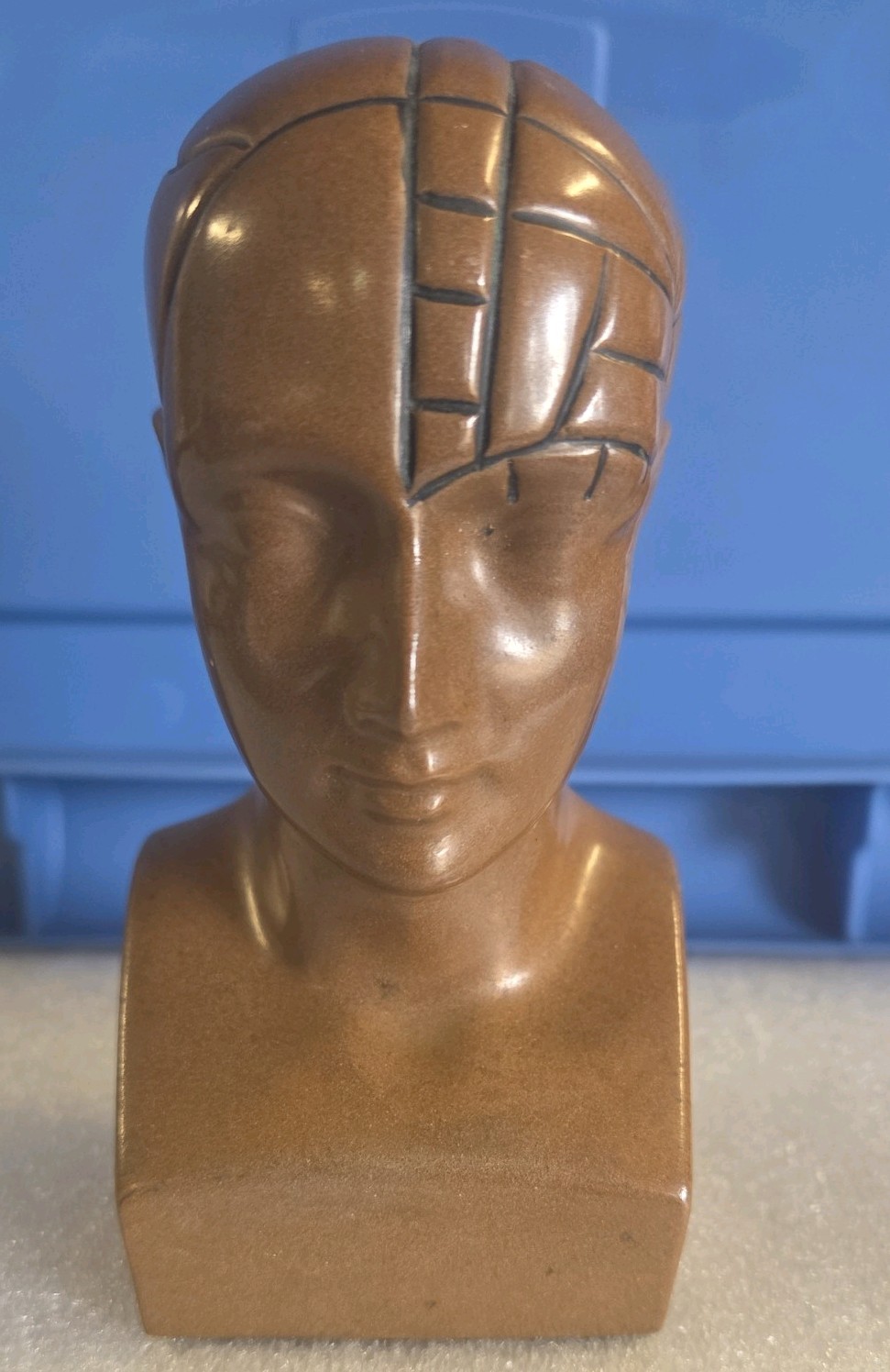RARE Vintage Prenolology Resin Head Bust Paxipam Pharmaceuticals Paper Weight