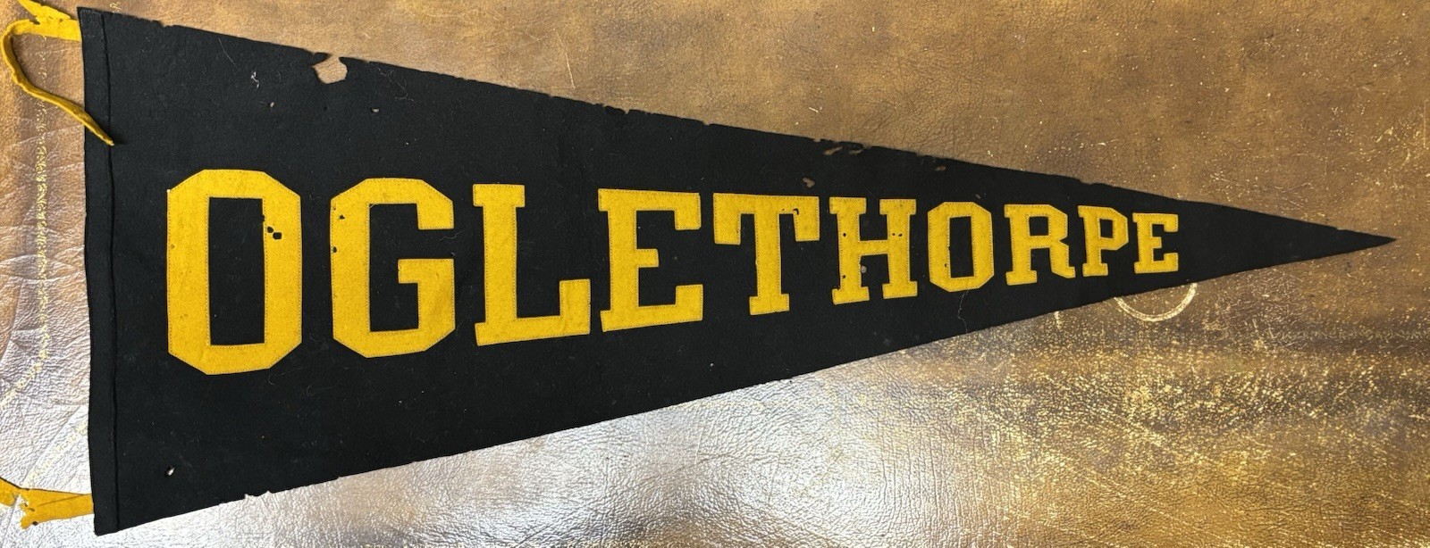 Vintage Oglethorpe University Large Navy Felt Pennant Collegiate MFG Co. USA