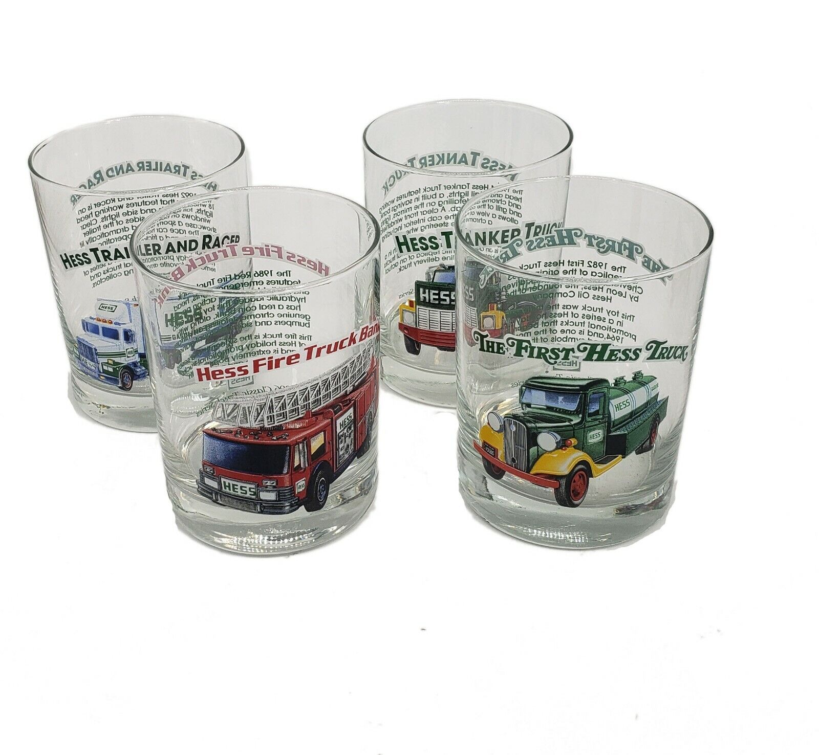 Hess Toy Truck Collector Series Glasses Complete Set of 4 original 1996