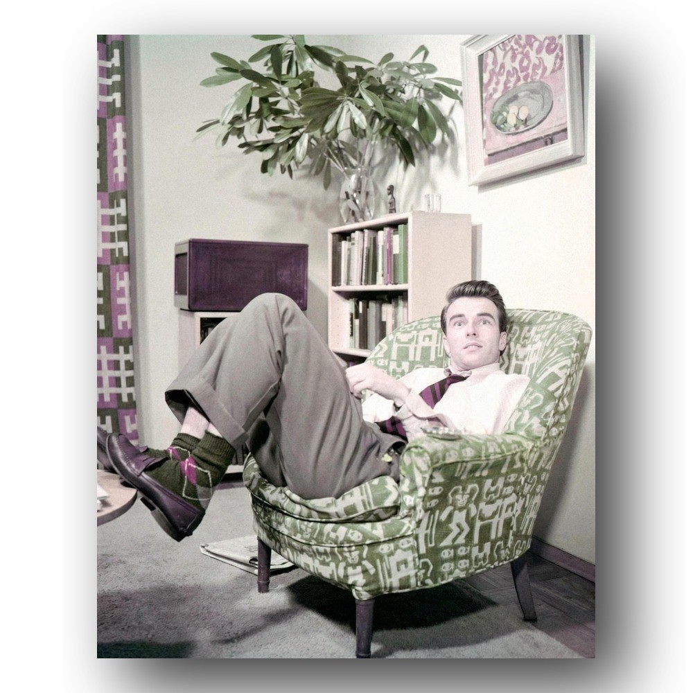 Montgomery Clift Photo 8x10 1950s Actor Relaxing In Armchair Publicity Still
