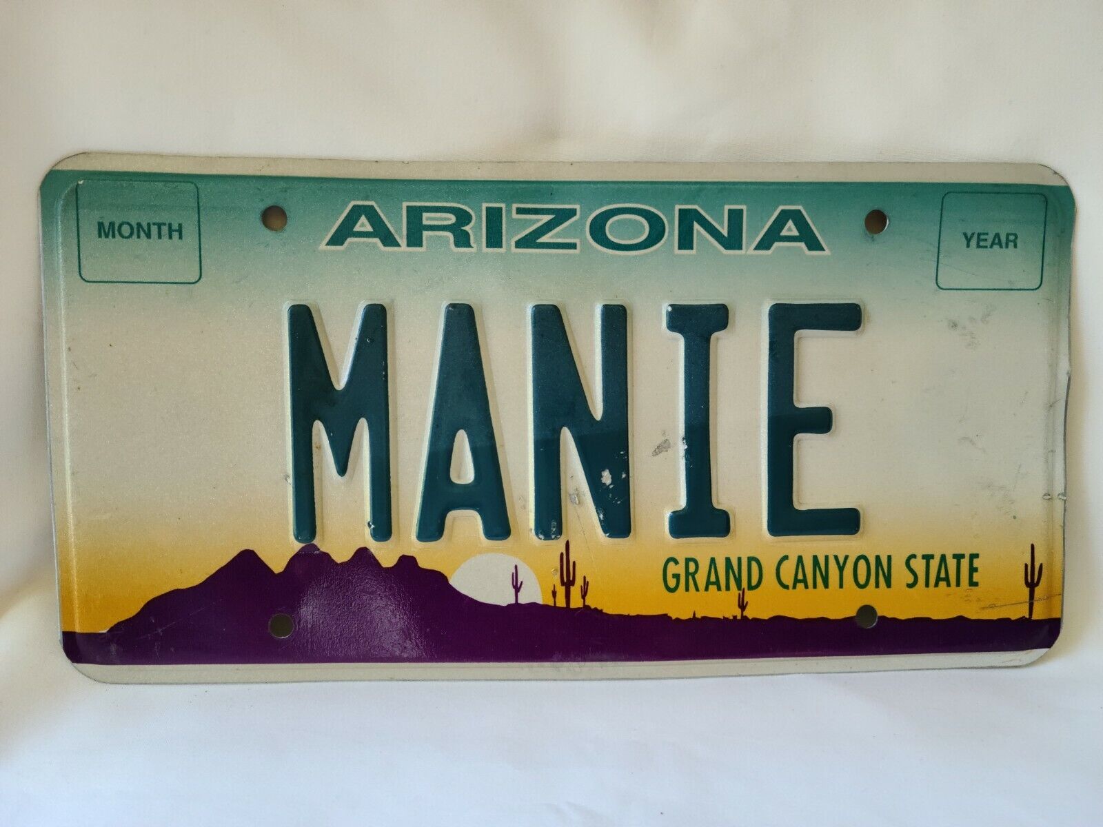 Vintage 2005 Arizona Grand Canyon State Vanity MANIE License Plate 1021