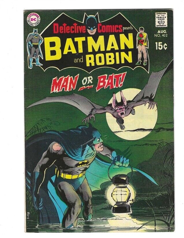 Detective Comics #402 1970 VF/VF+ Batman  Man Bat   Neal Adams Combine Ship