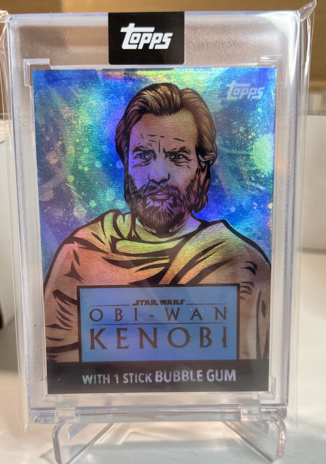 2022 Topps Star Wars Wrapper Art #9 - Obi-Wan Kenobi - Rainbow Foil 67/99