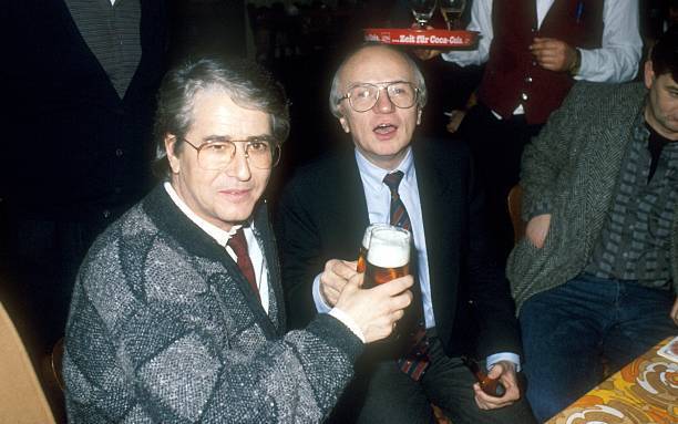 Frank Elstner, Friedrich Nowottny, ZDF show Menschen �85, ba - 1985 Old Photo