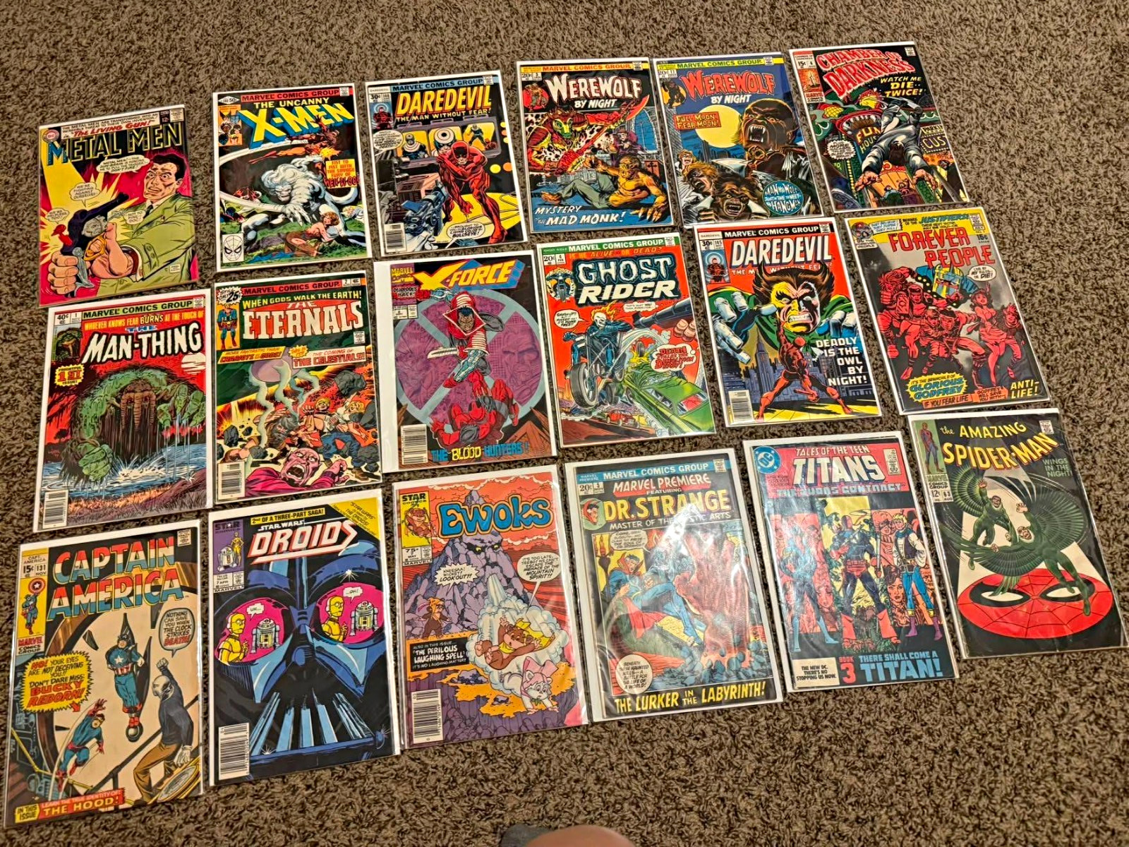 Bronze Age Mixed Comic Lot Marvel/DC/Star Wars Captain America Daredevil