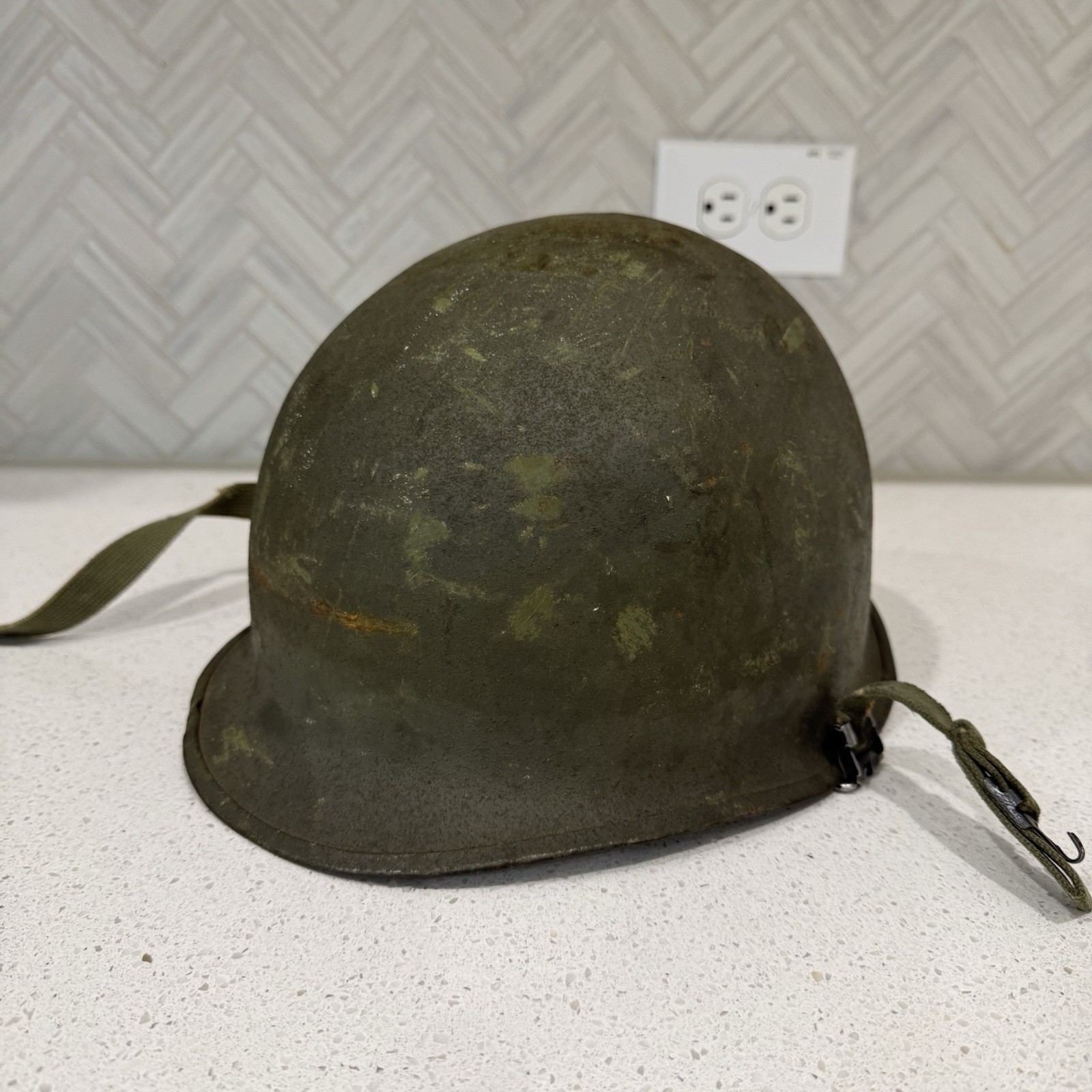 Vintage M1 US Army Vietnam War Era Combat Helmet w/Liner WWII READ