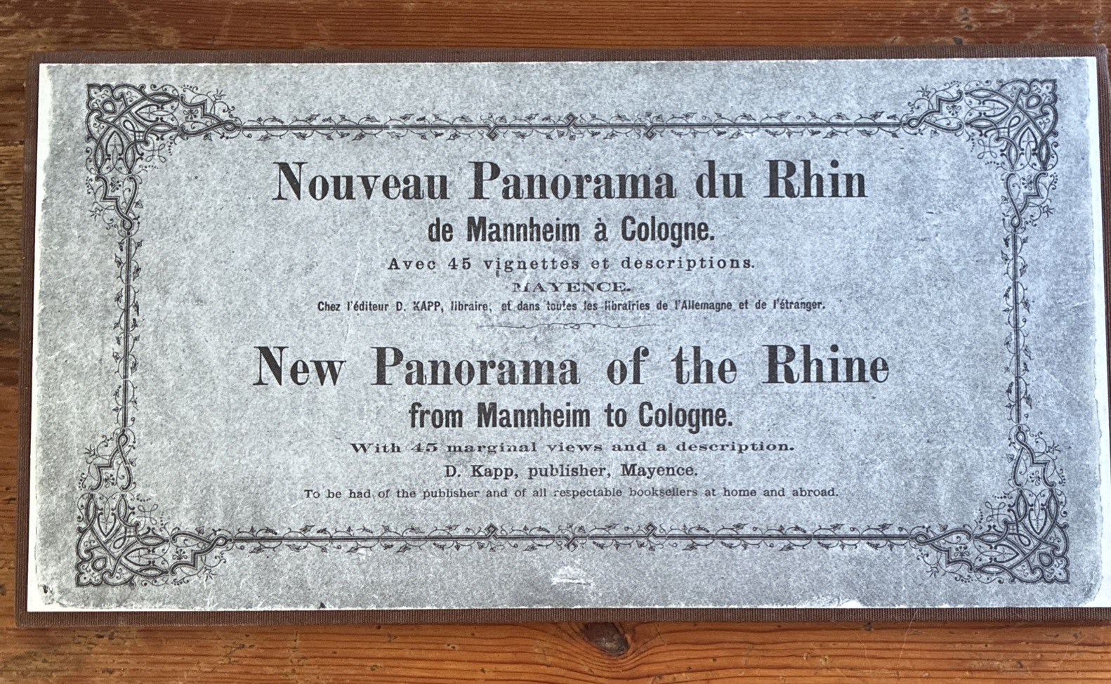 1868 “New Panorama Of The Rhine” / “Nouveau Panorama Du Rhin” D Kapp